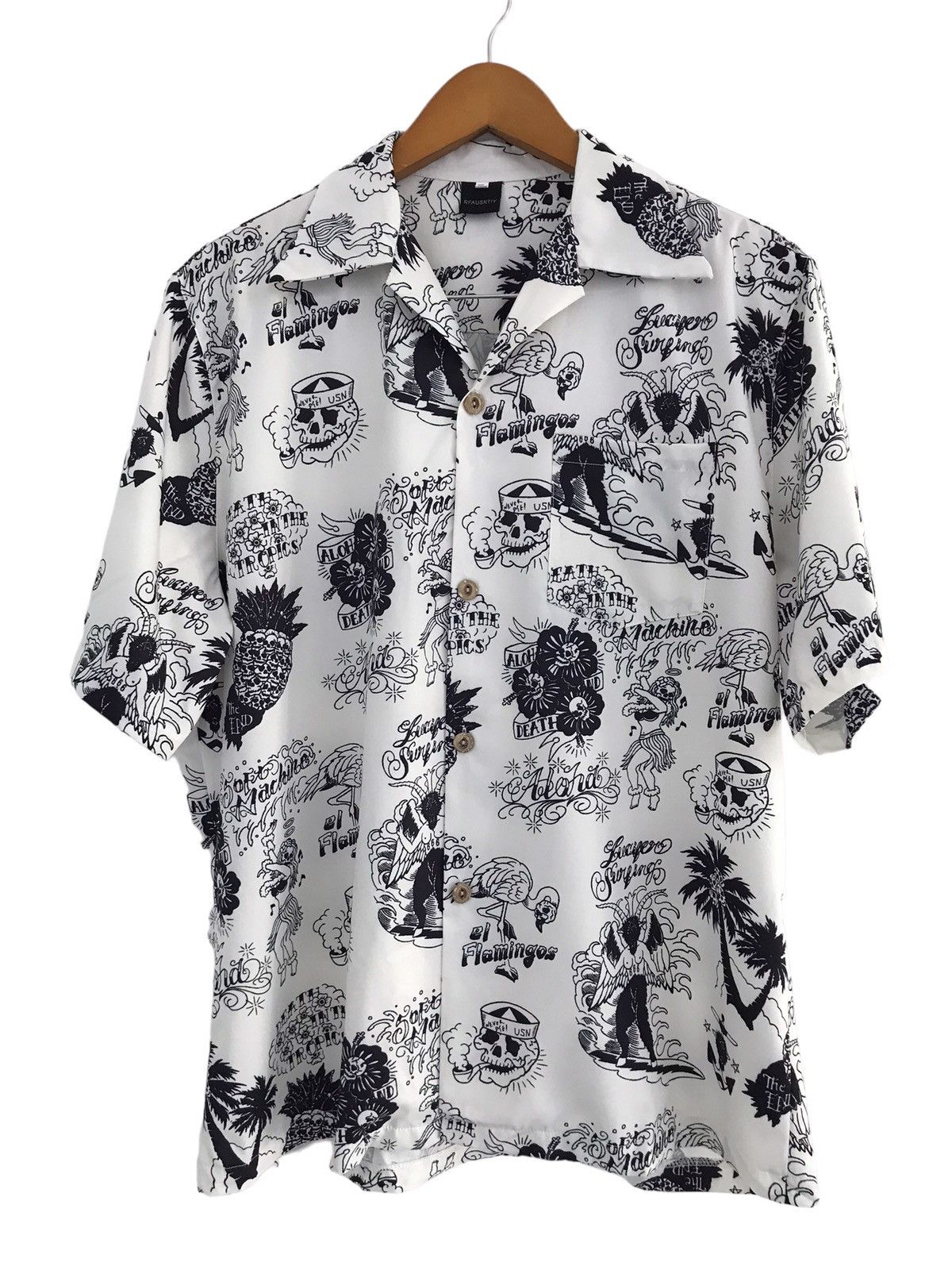 Japanese Brand Rfausntiy Skull Pattern Vector Art Hawaiian Shirt Size US XXL / EU 58 / 5 - 1 Thumbnail