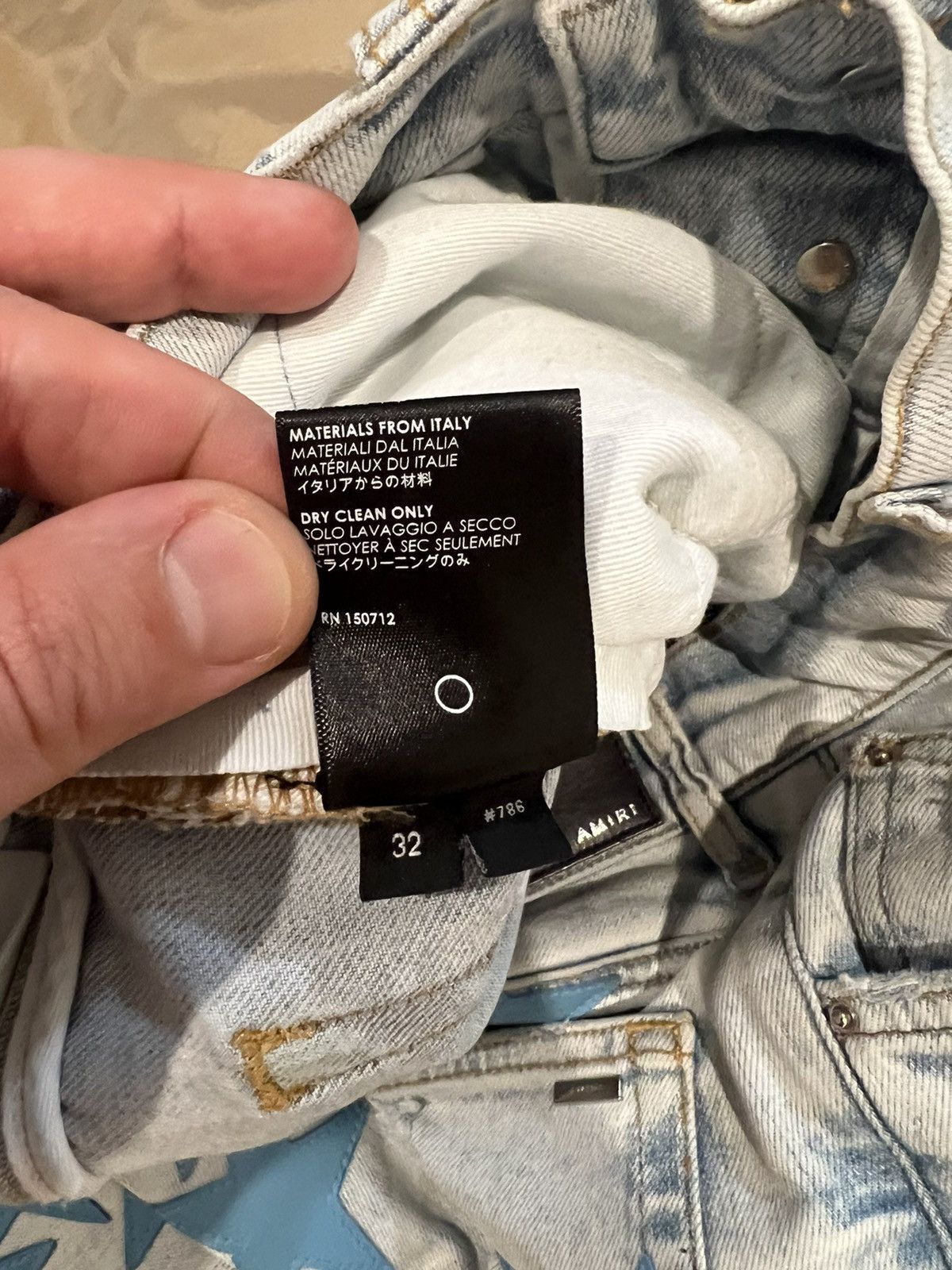 Amiri Amiri x Chemist Sky Indigo & Light Blue Star size 32 $2500 Size US 32 / EU 48 - 5 Thumbnail