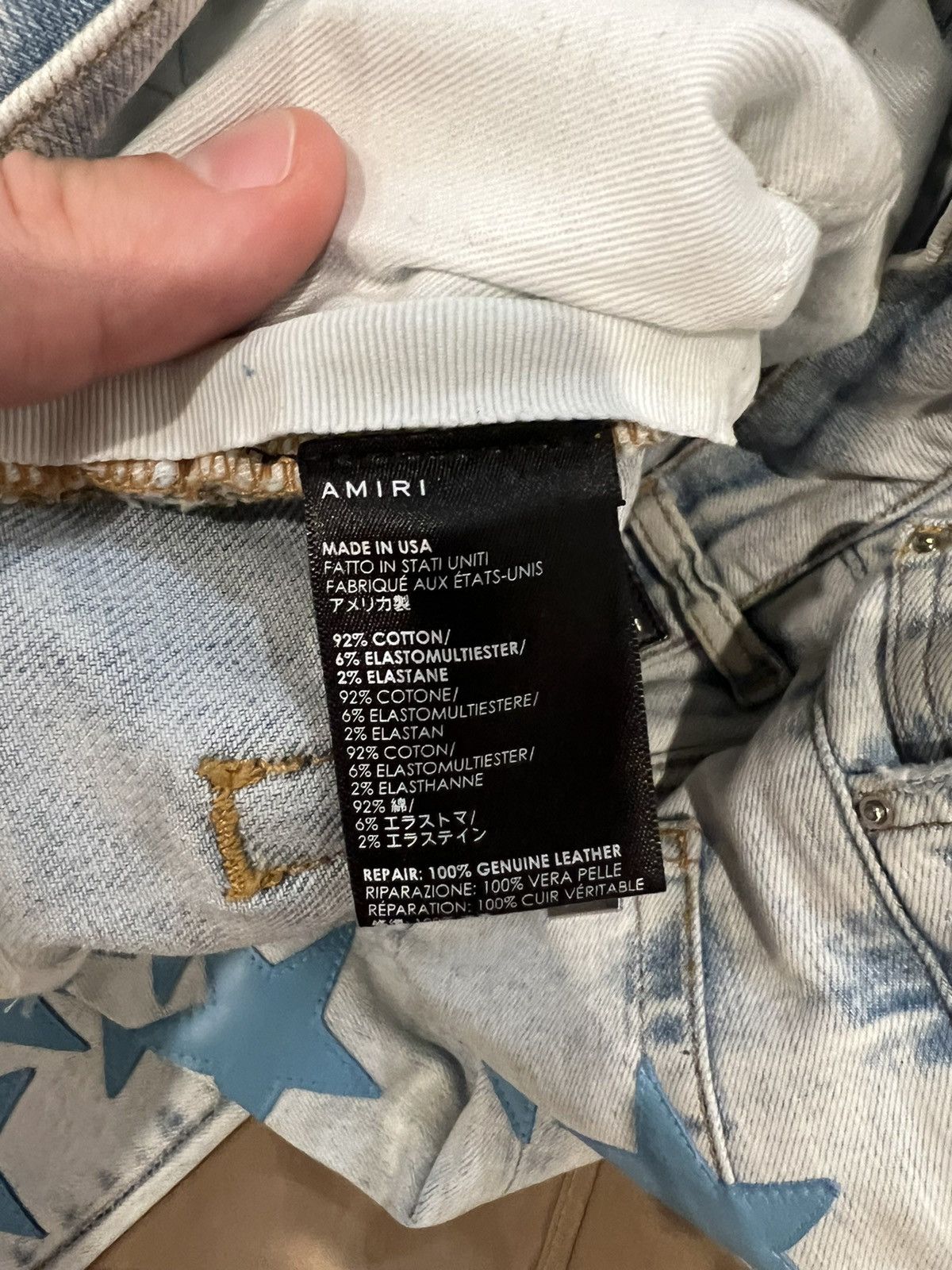 Amiri Amiri x Chemist Sky Indigo & Light Blue Star size 32 $2500 Size US 32 / EU 48 - 4 Thumbnail