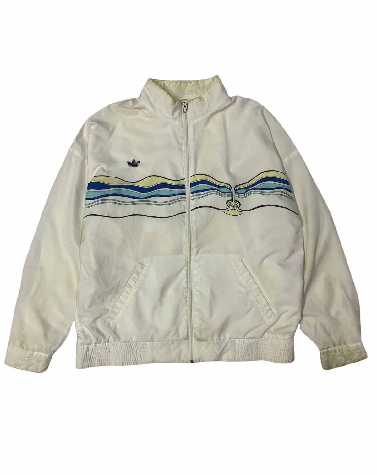 RARE VTG 80S Adidas Originals deals Ivan Lendl Jacket Terry Cloth Inside Full Zip MED