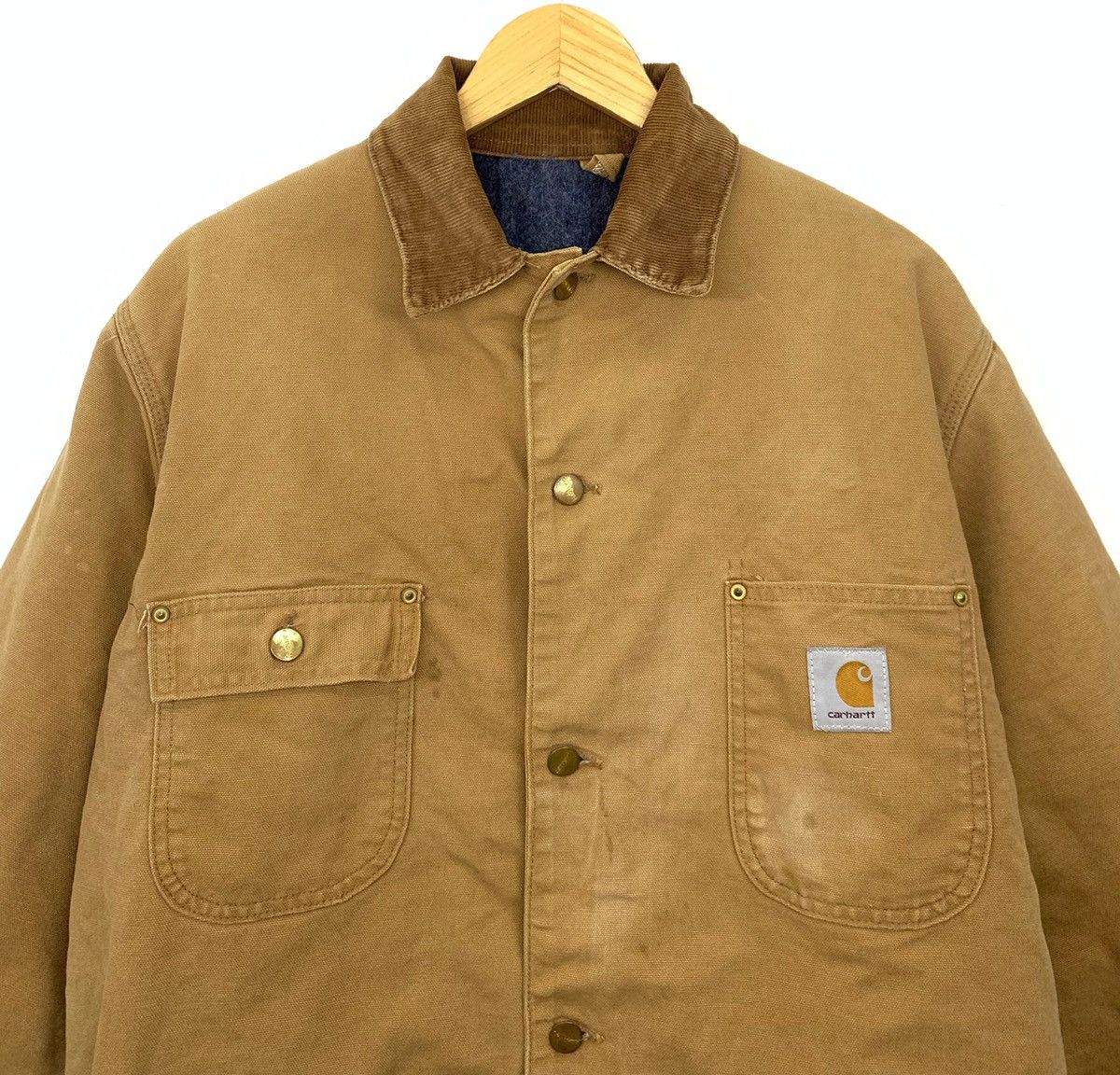 Carhartt Carhartt Canvas Denim Blanket Lined Chore Coat Jacket Size US M / EU 48-50 / 2 - 2 Thumbnail