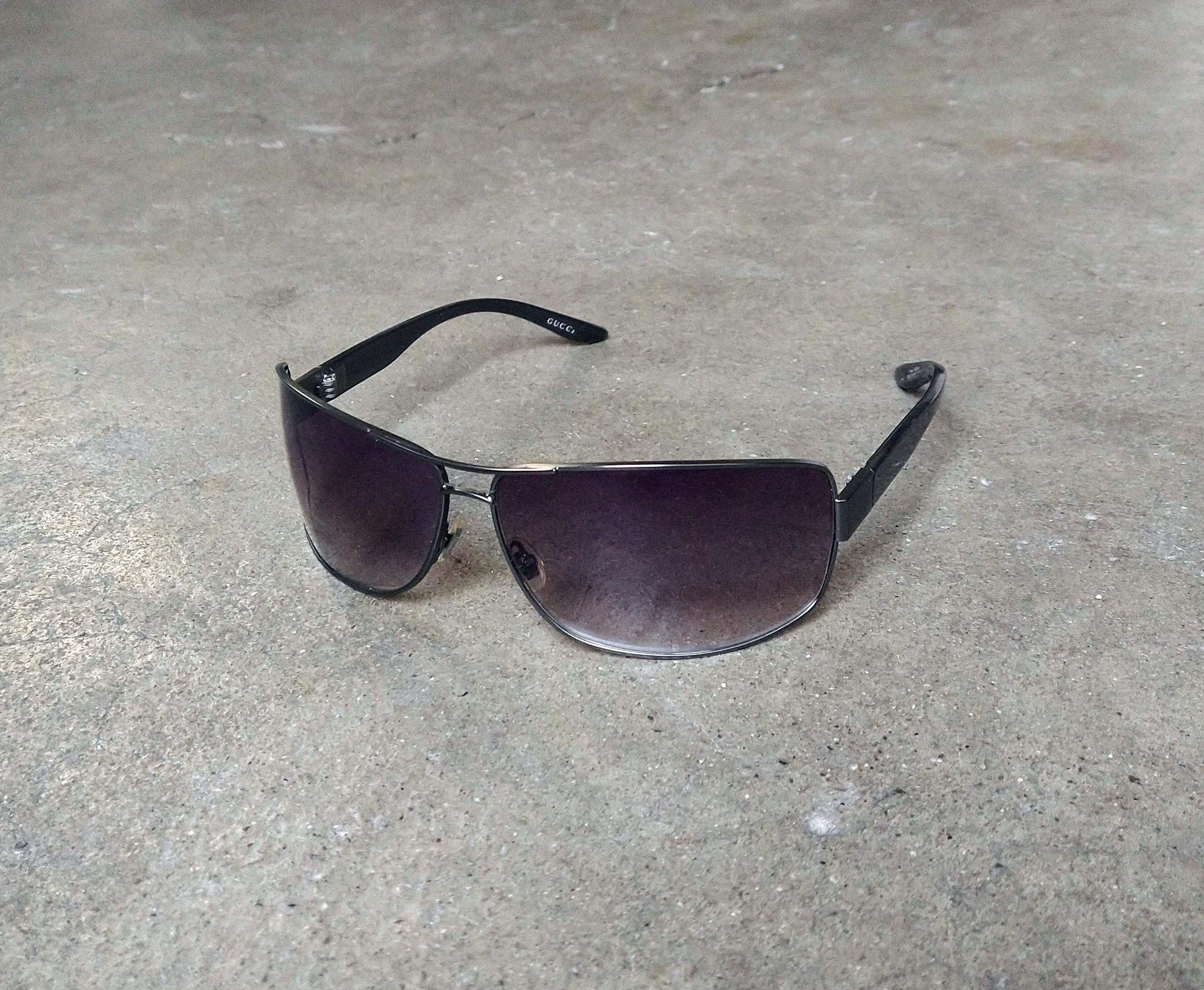 Gucci Gucci Sunglasses GG1894/S Gray Gunmetal Gradient Rectangle Size ONE SIZE - 2 Thumbnail