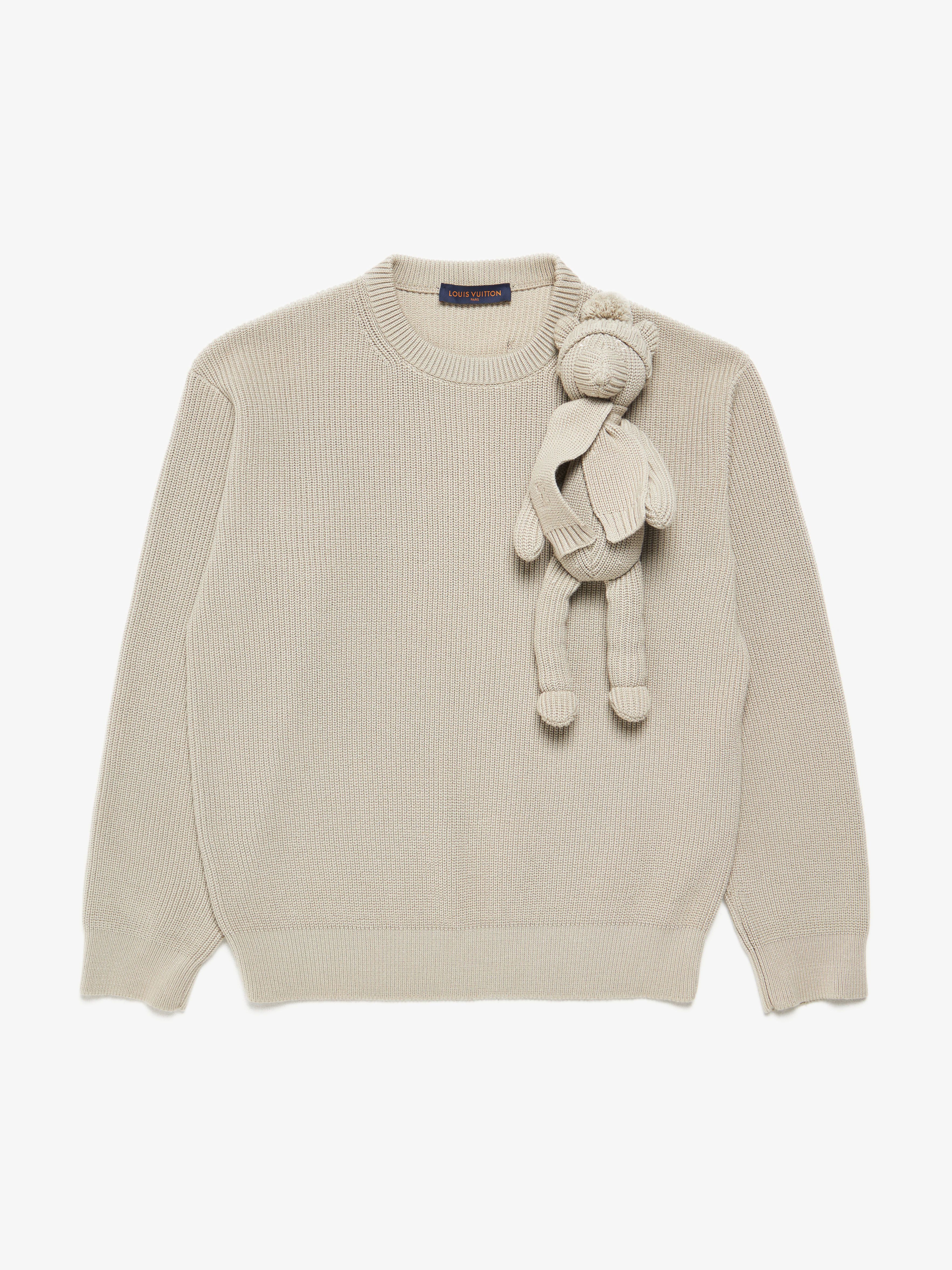 Louis Vuitton Teddy puppet toy doll knit sweater, c99