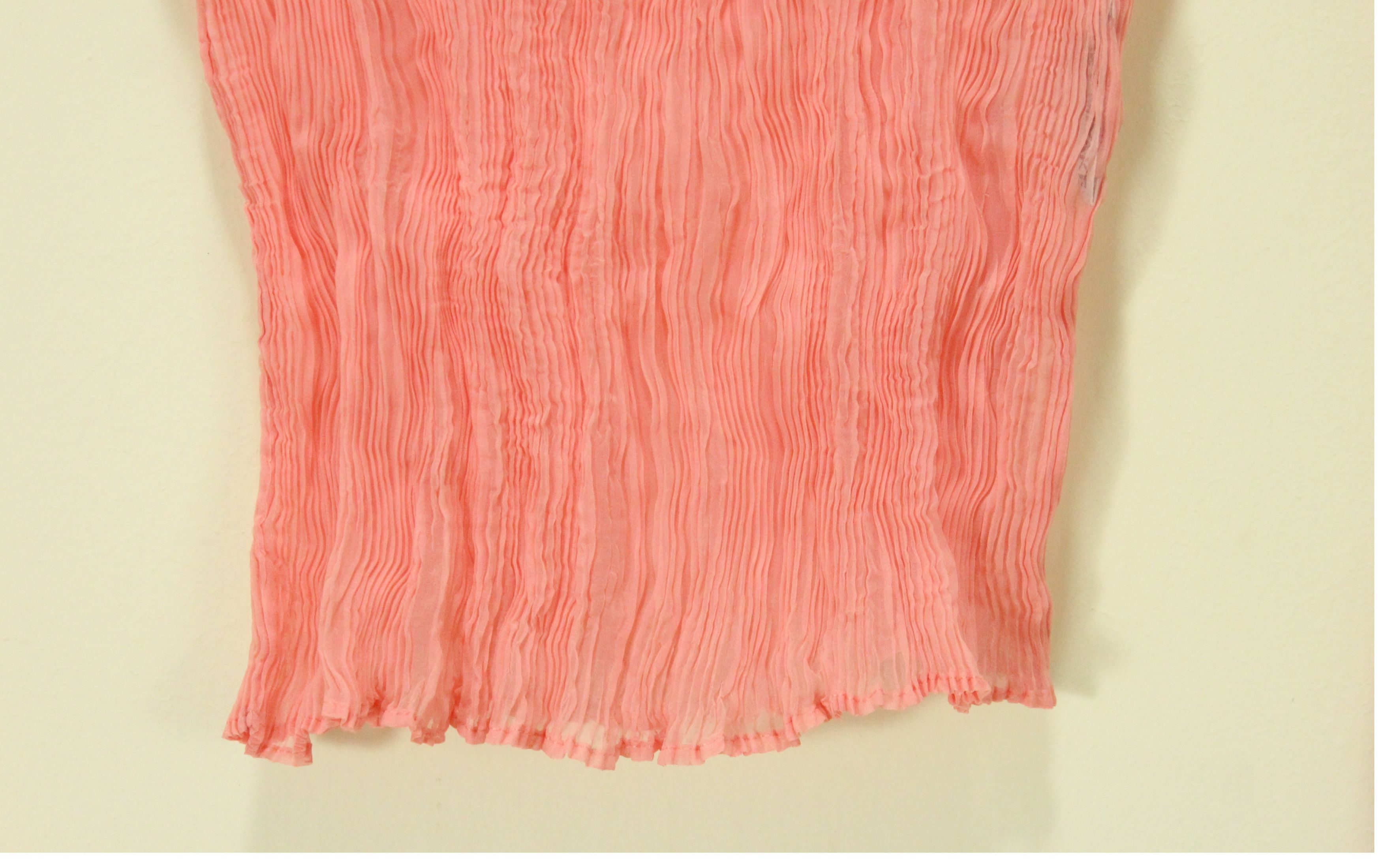 Issey Miyake Iconic ISSEY MIYAKE Top Pleated Wrinkled Sheer Japan Size 3 Size M / US 6-8 / IT 42-44 - 6 Thumbnail