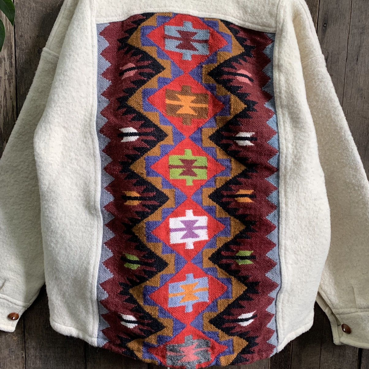 Vintage Vintage Aztec Pattern Wool Jacket Size US M / EU 48-50 / 2 - 2 Thumbnail