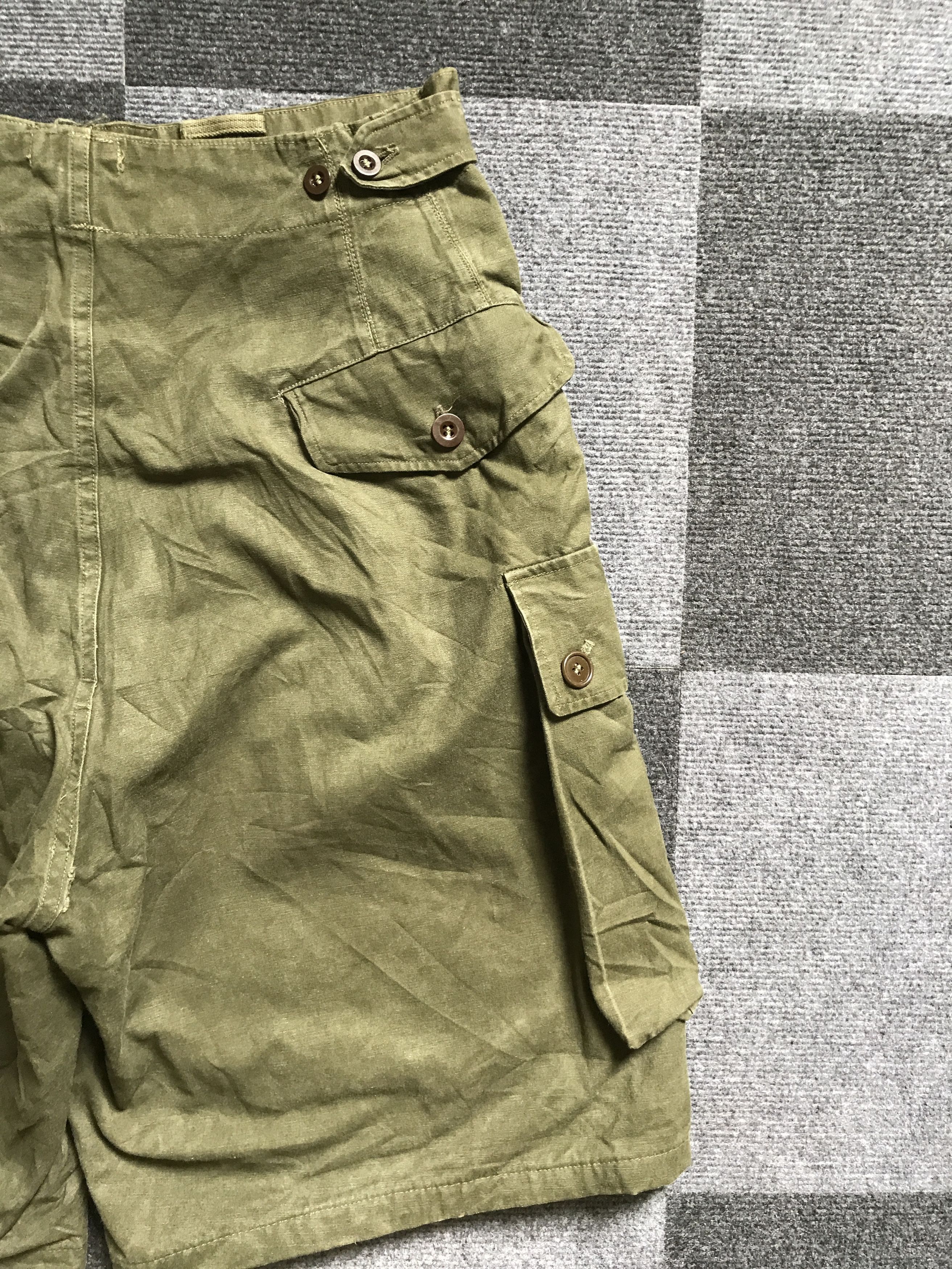 Vintage SP14 Vintage 1950s Belgian Army Short Cargo Pant Size US 31 - 6 Thumbnail