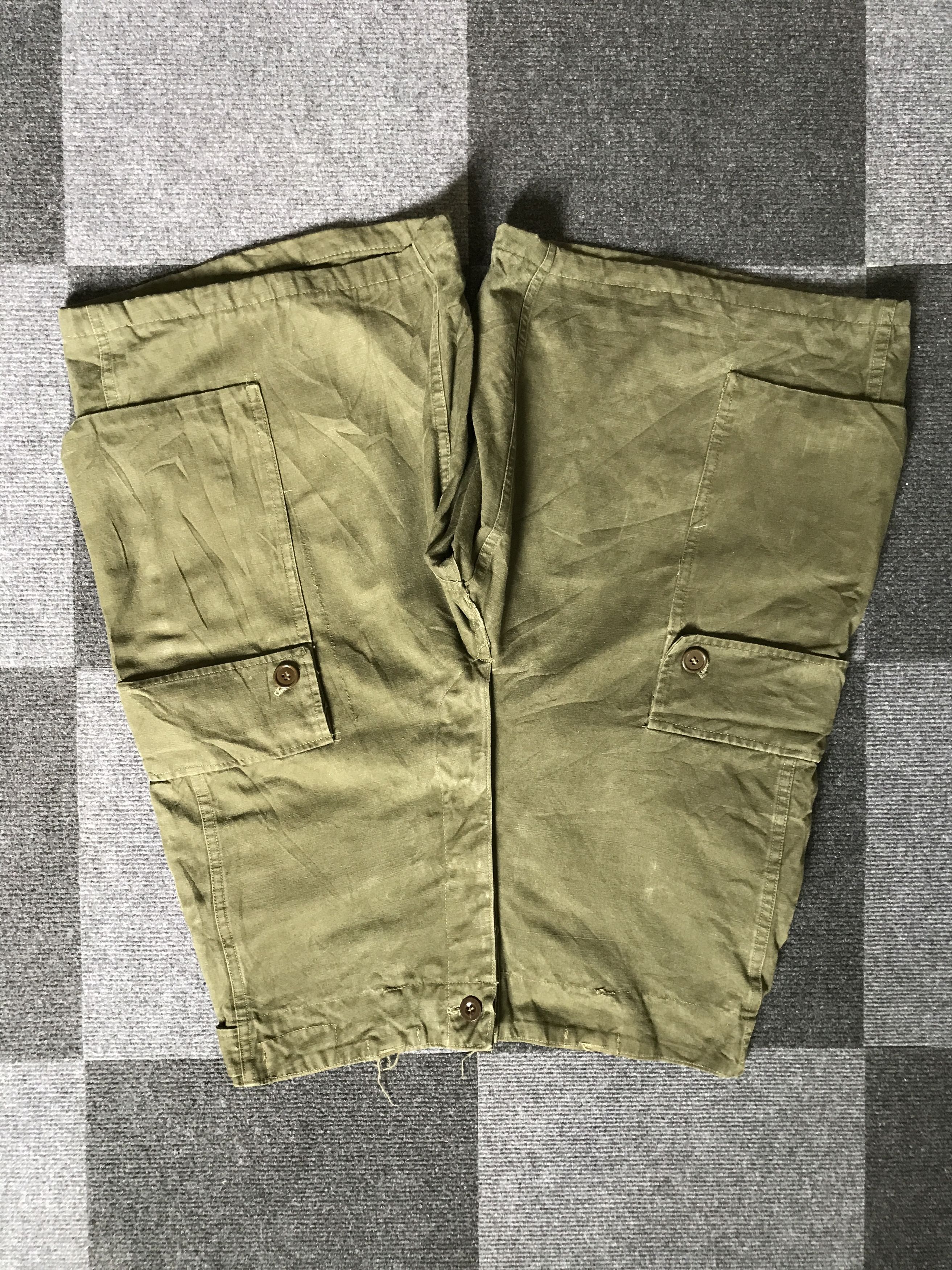 image of Sp14 Vintage 1950S Belgian Army Short Cargo Pant in Military Green, Men's (Size 31)