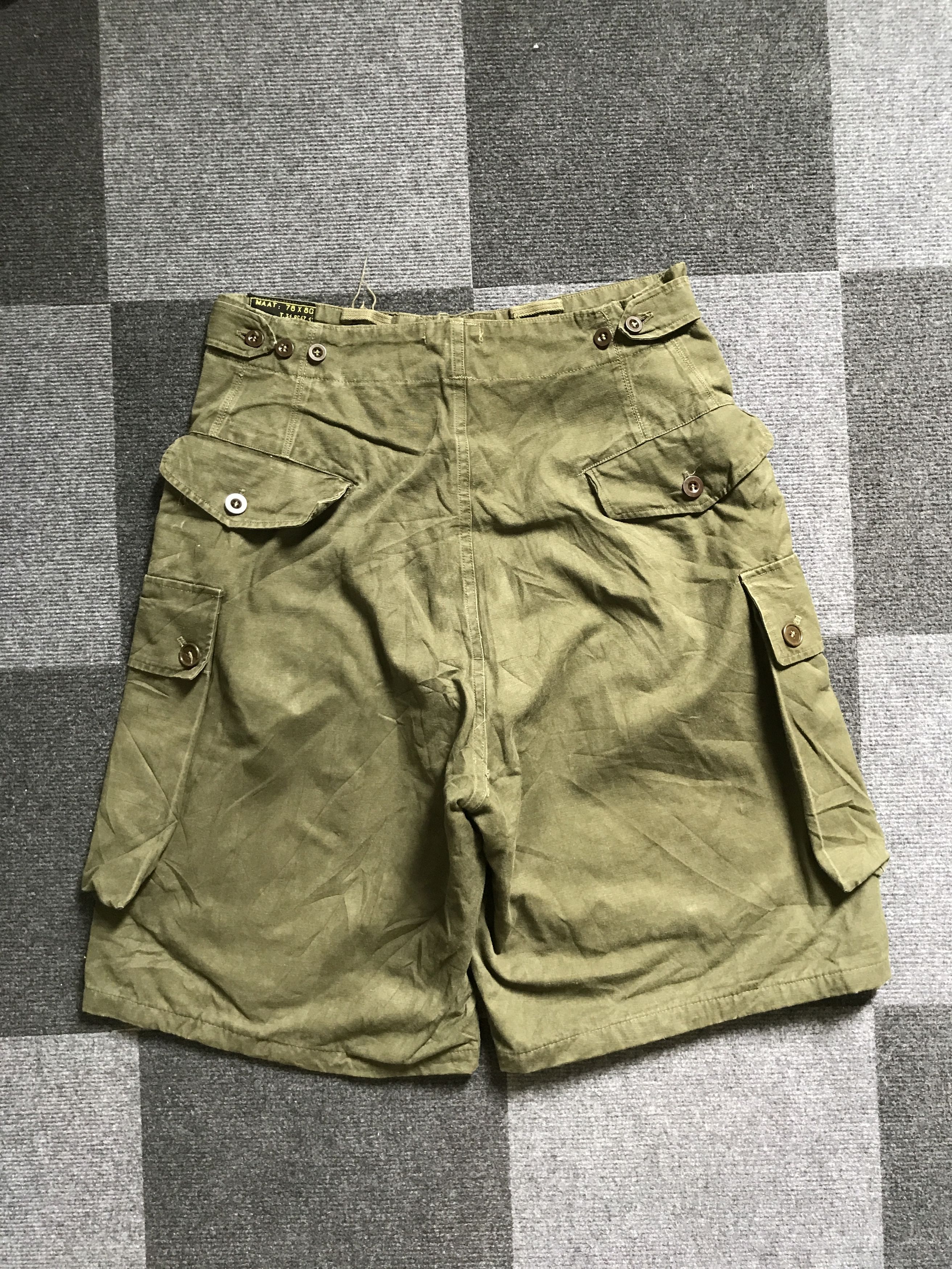 Vintage SP14 Vintage 1950s Belgian Army Short Cargo Pant Size US 31 - 5 Thumbnail