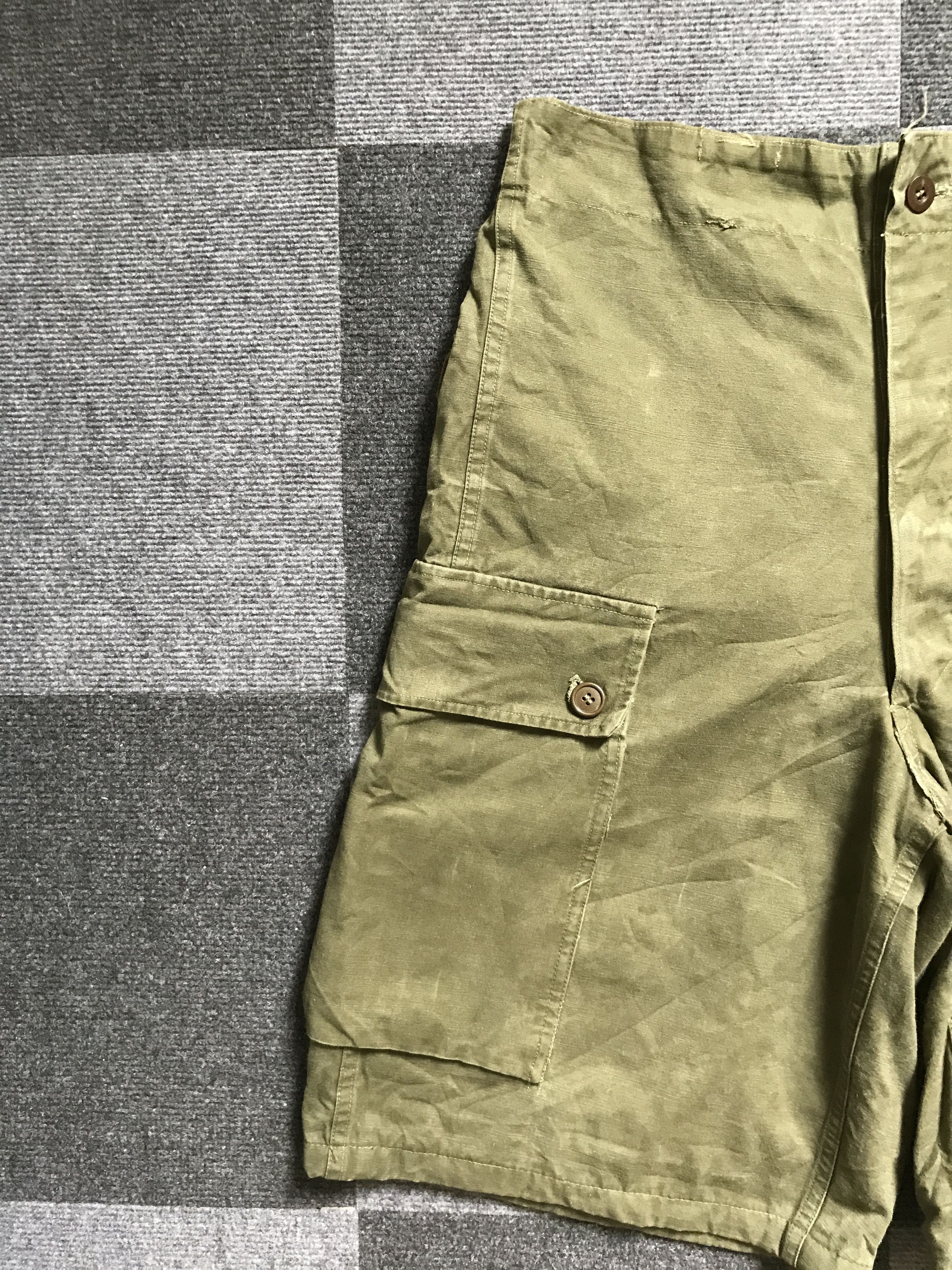 Vintage SP14 Vintage 1950s Belgian Army Short Cargo Pant Size US 31 - 3 Thumbnail