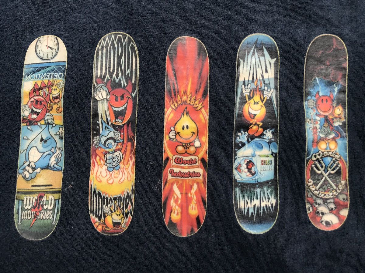 Hook-Ups vintage 90s world industries deck skateboards printed tee Size US M / EU 48-50 / 2 - 9 Thumbnail