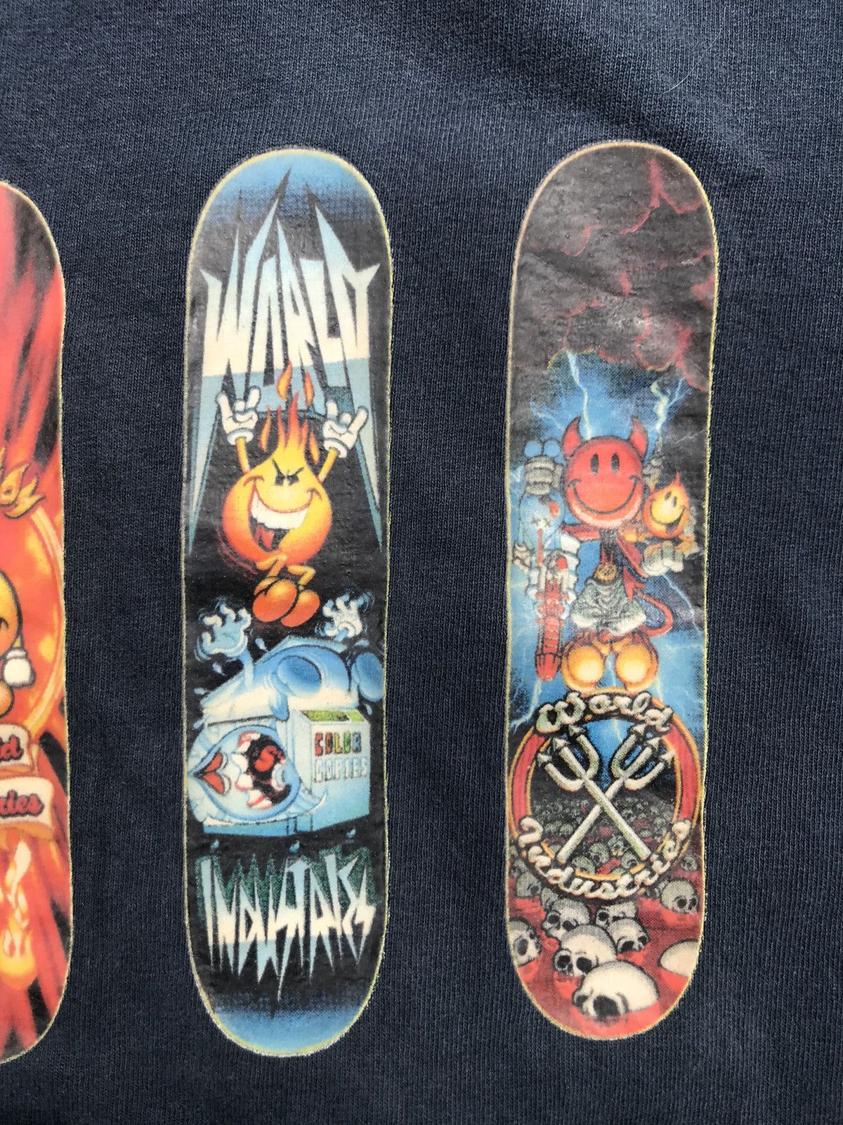 Hook-Ups vintage 90s world industries deck skateboards printed tee Size US M / EU 48-50 / 2 - 6 Thumbnail