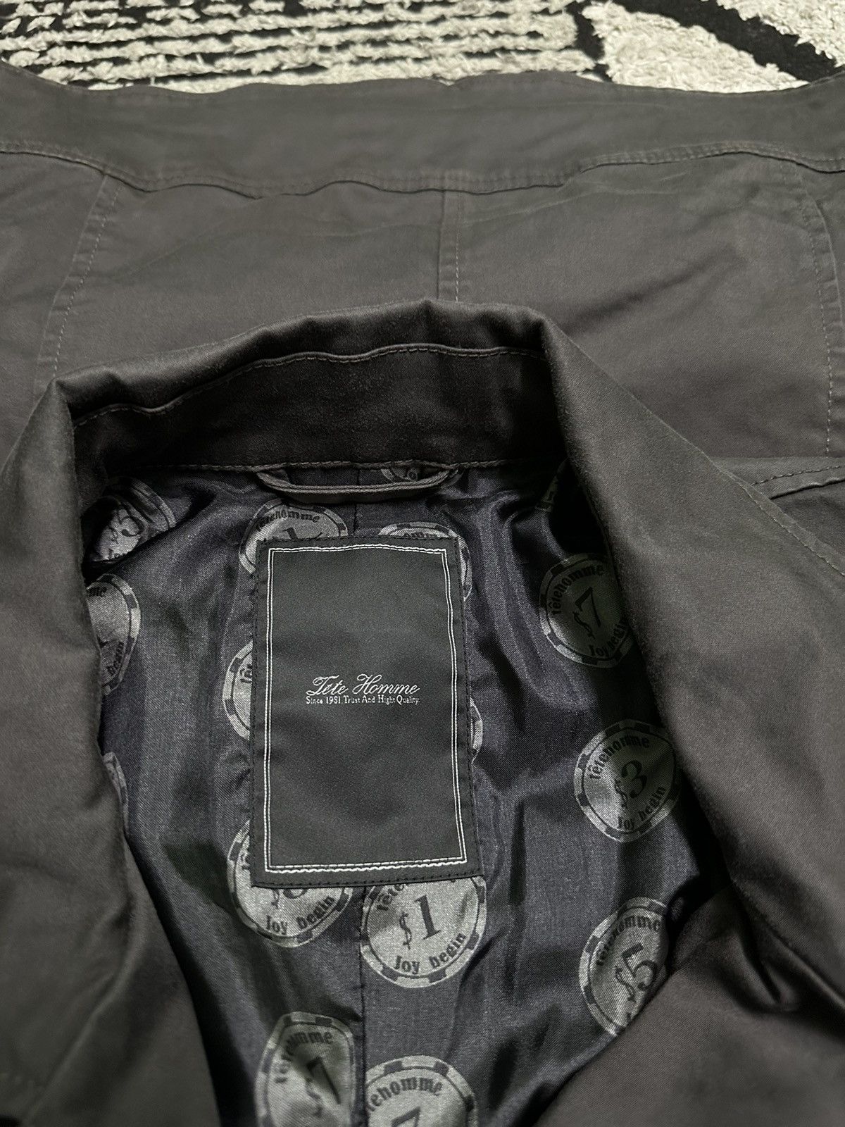 Issey Miyake Tete homme by Issey Miyake dark grey coat Size S / US 4 / IT 40 - 3 Thumbnail