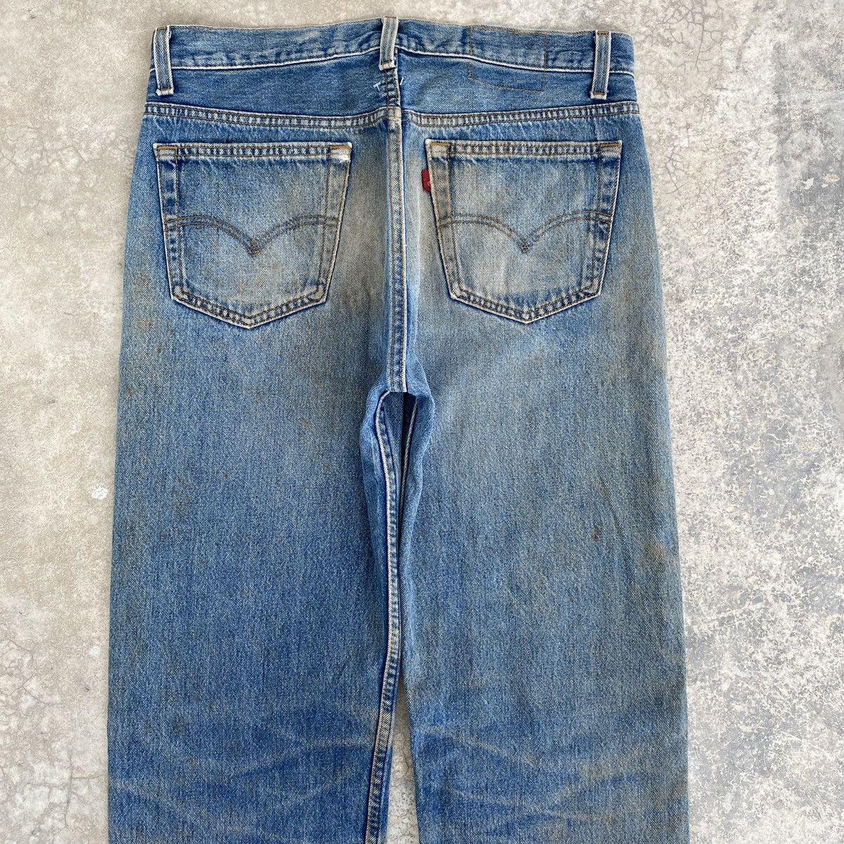 Levi's Vintage 90’s Levis 501 Mud Washed Ripped Denim Jeans Size US 32 / EU 48 - 15 Thumbnail