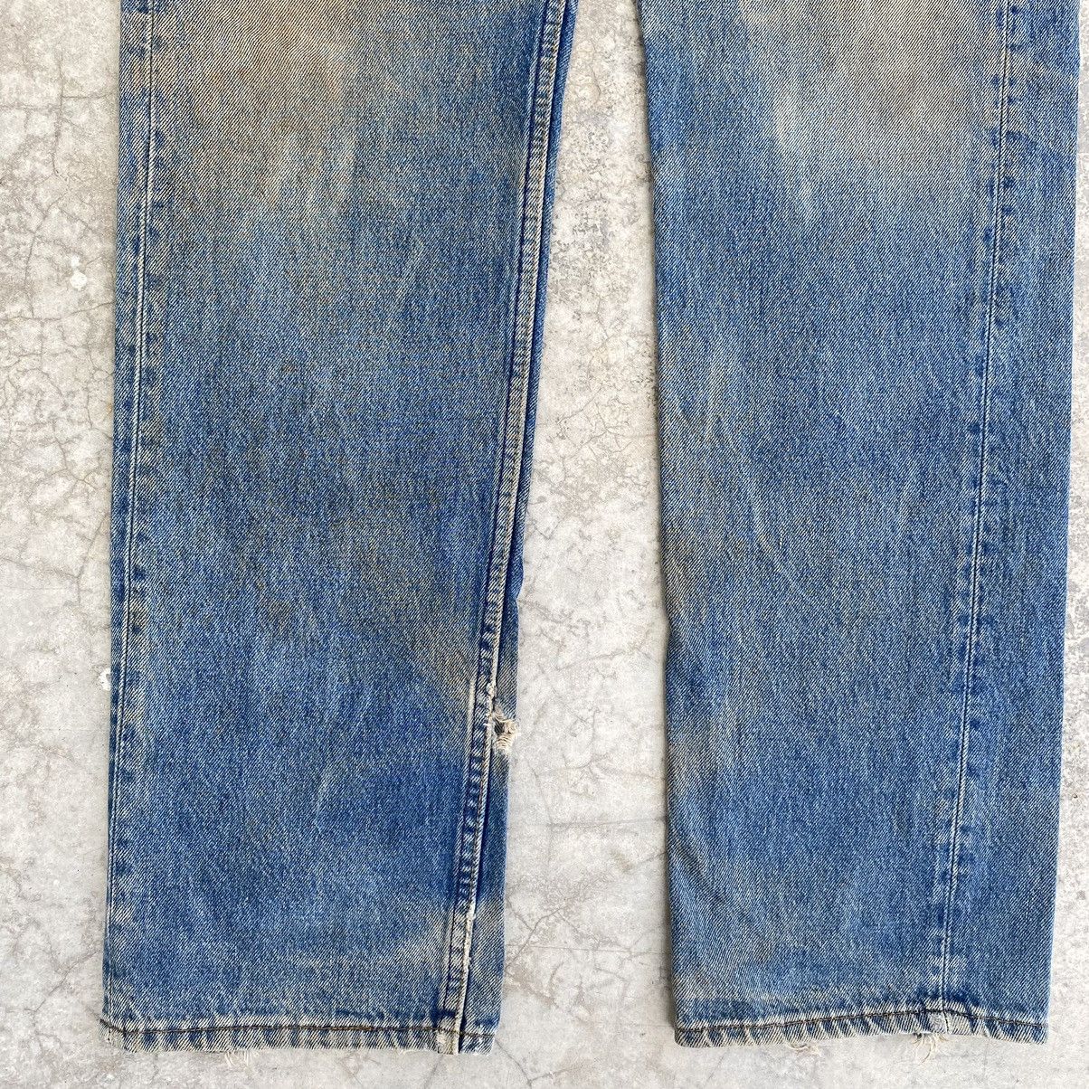 Levi's Vintage 90’s Levis 501 Mud Washed Ripped Denim Jeans Size US 32 / EU 48 - 6 Thumbnail