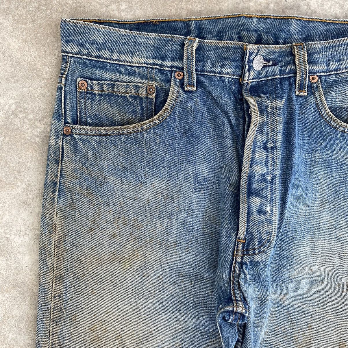 Levi's Vintage 90’s Levis 501 Mud Washed Ripped Denim Jeans Size US 32 / EU 48 - 9 Thumbnail