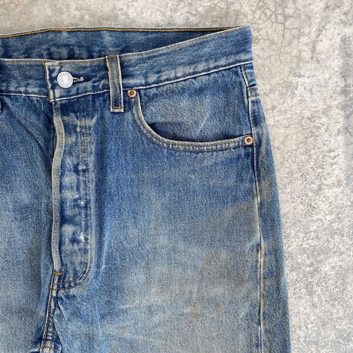 Levi's Vintage 90’s Levis 501 Mud Washed Ripped Denim Jeans Size US 32 / EU 48 - 10 Thumbnail