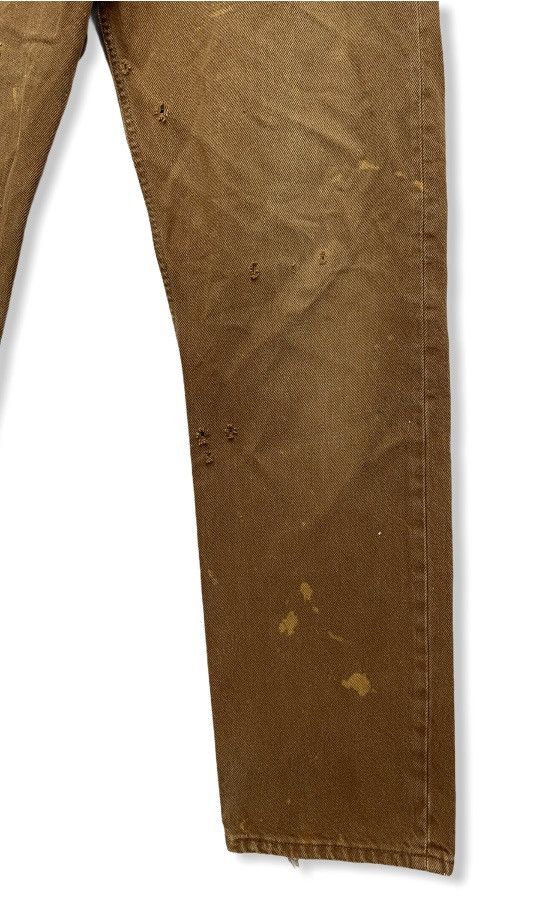 Levi's Vintage Clothing 🔥DOPE Vintage 90’s💥LEVI’S 501 USA Brown Distressed Denim Size US 31 - 5 Thumbnail