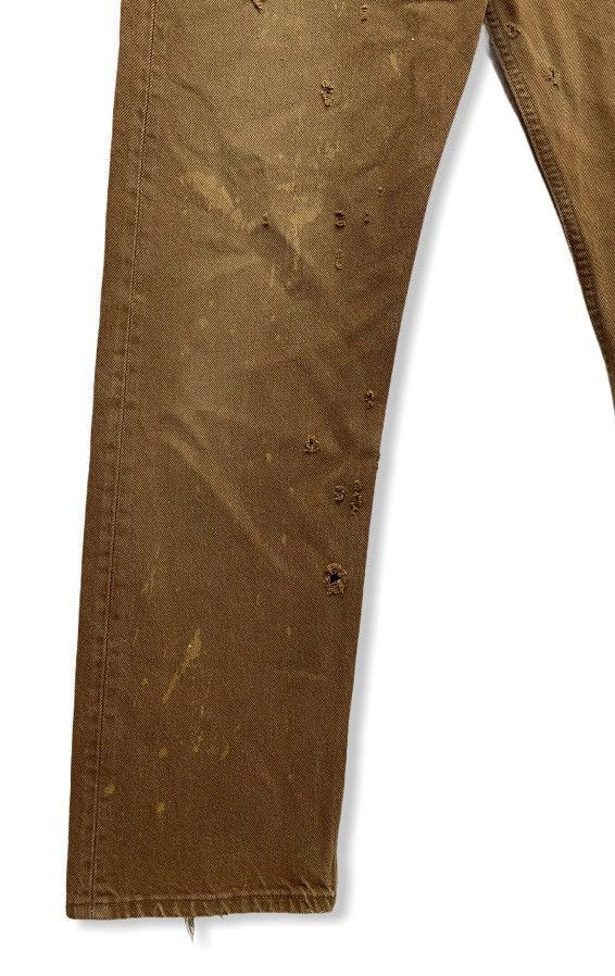Levi's Vintage Clothing 🔥DOPE Vintage 90’s💥LEVI’S 501 USA Brown Distressed Denim Size US 31 - 6 Thumbnail