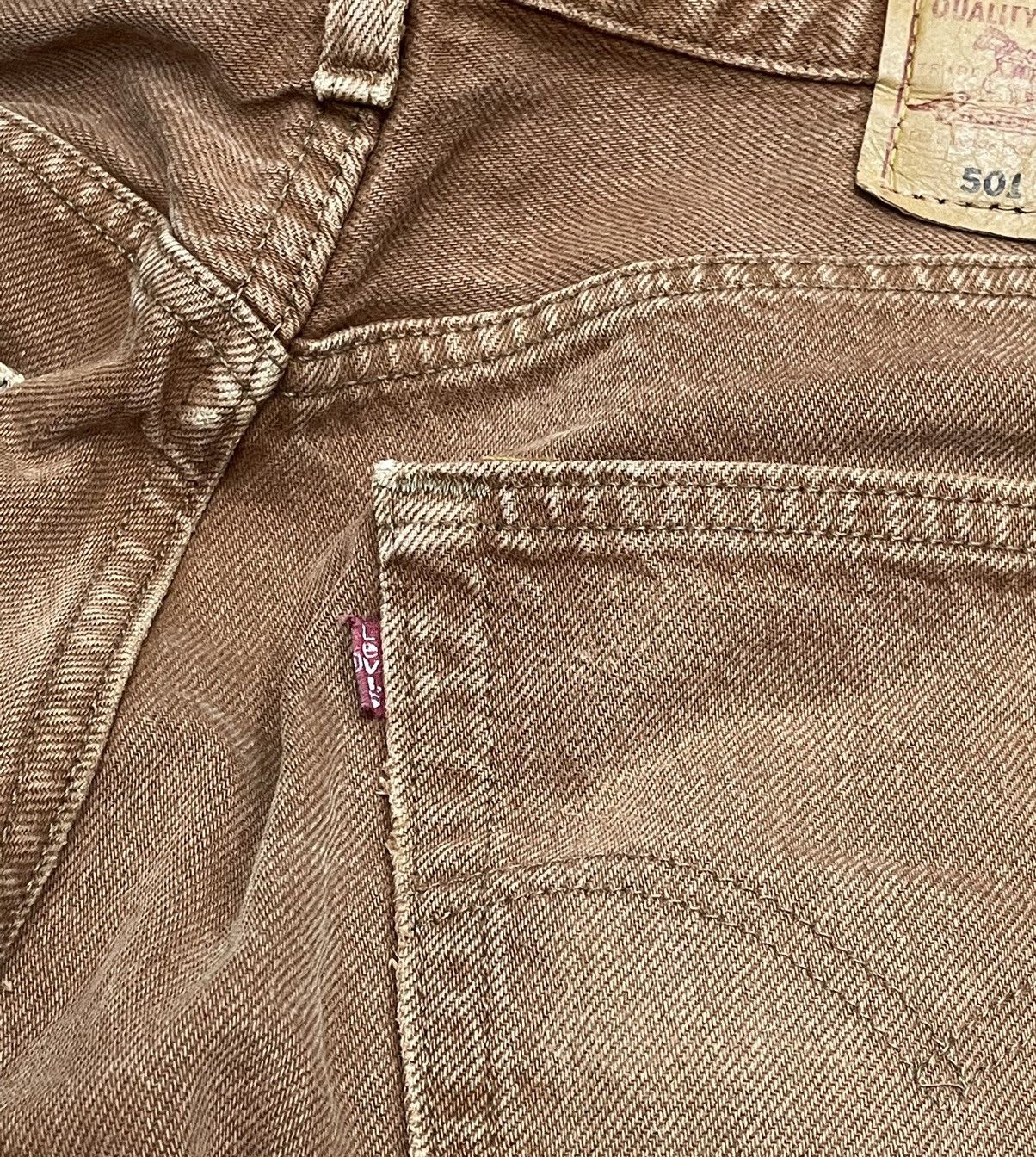 Levi's Vintage Clothing 🔥DOPE Vintage 90’s💥LEVI’S 501 USA Brown Distressed Denim Size US 31 - 11 Thumbnail