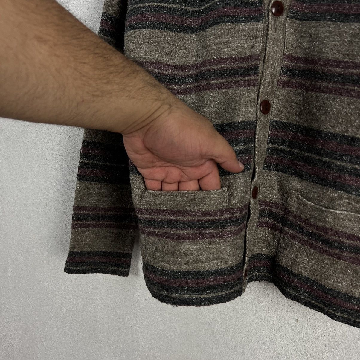 Japanese Brand VINTAGE SLAP SHOT STRIPED CARDIGAN MADE IN JAPAN Size US M / EU 48-50 / 2 - 5 Thumbnail