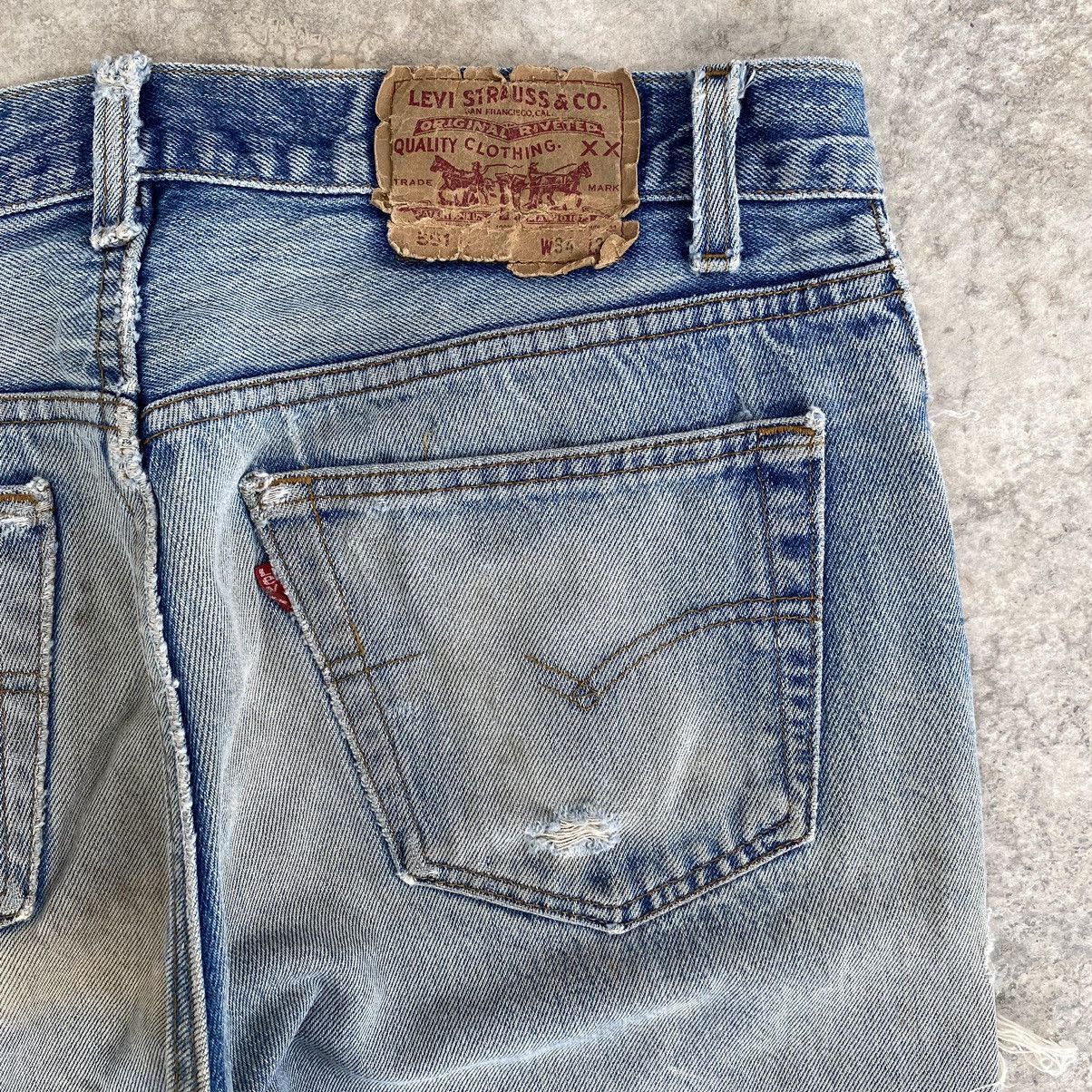 Levi's Thrashed! Vintage 90’s Levis 501 Distressed Jeans Size US 32 / EU 48 - 22 Thumbnail