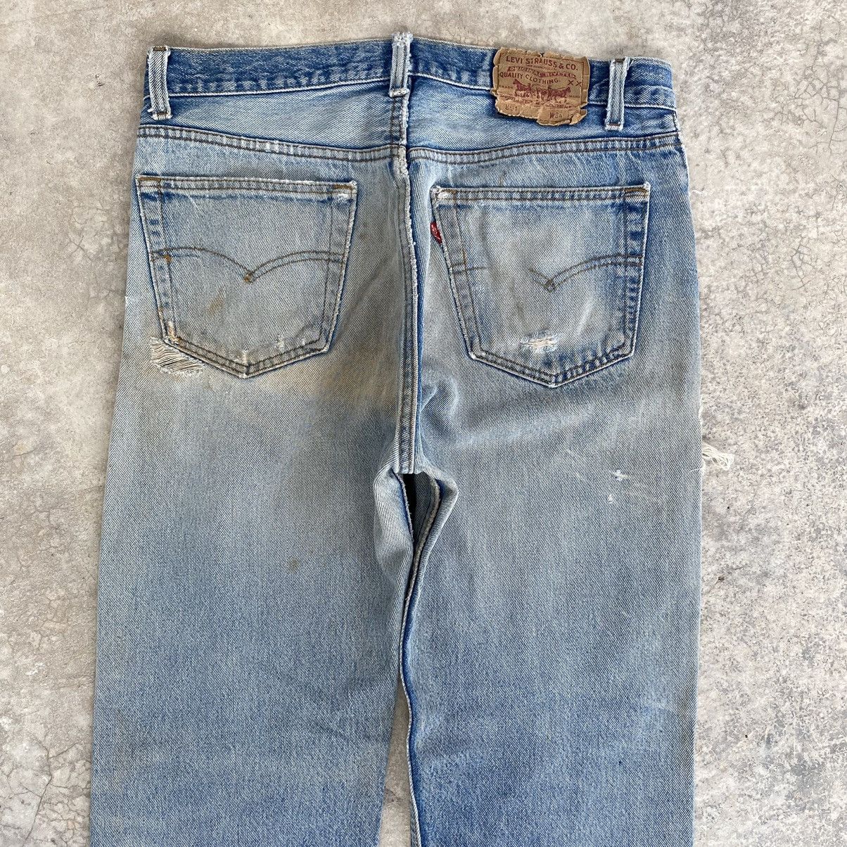 Levi's Thrashed! Vintage 90’s Levis 501 Distressed Jeans Size US 32 / EU 48 - 17 Thumbnail