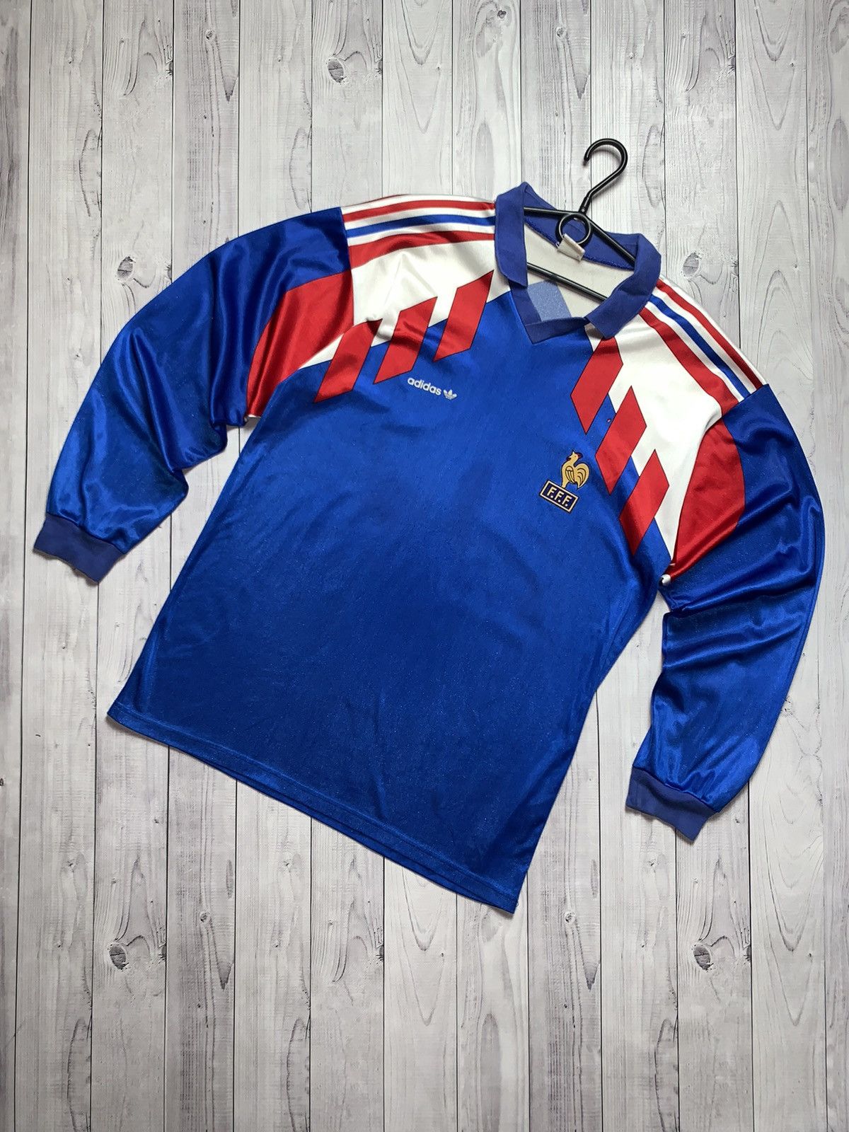 Adidas × Vintage Vintage Soccer jersey France 90 retro rare size L Size US L / EU 52-54 / 3 - 1 Thumbnail
