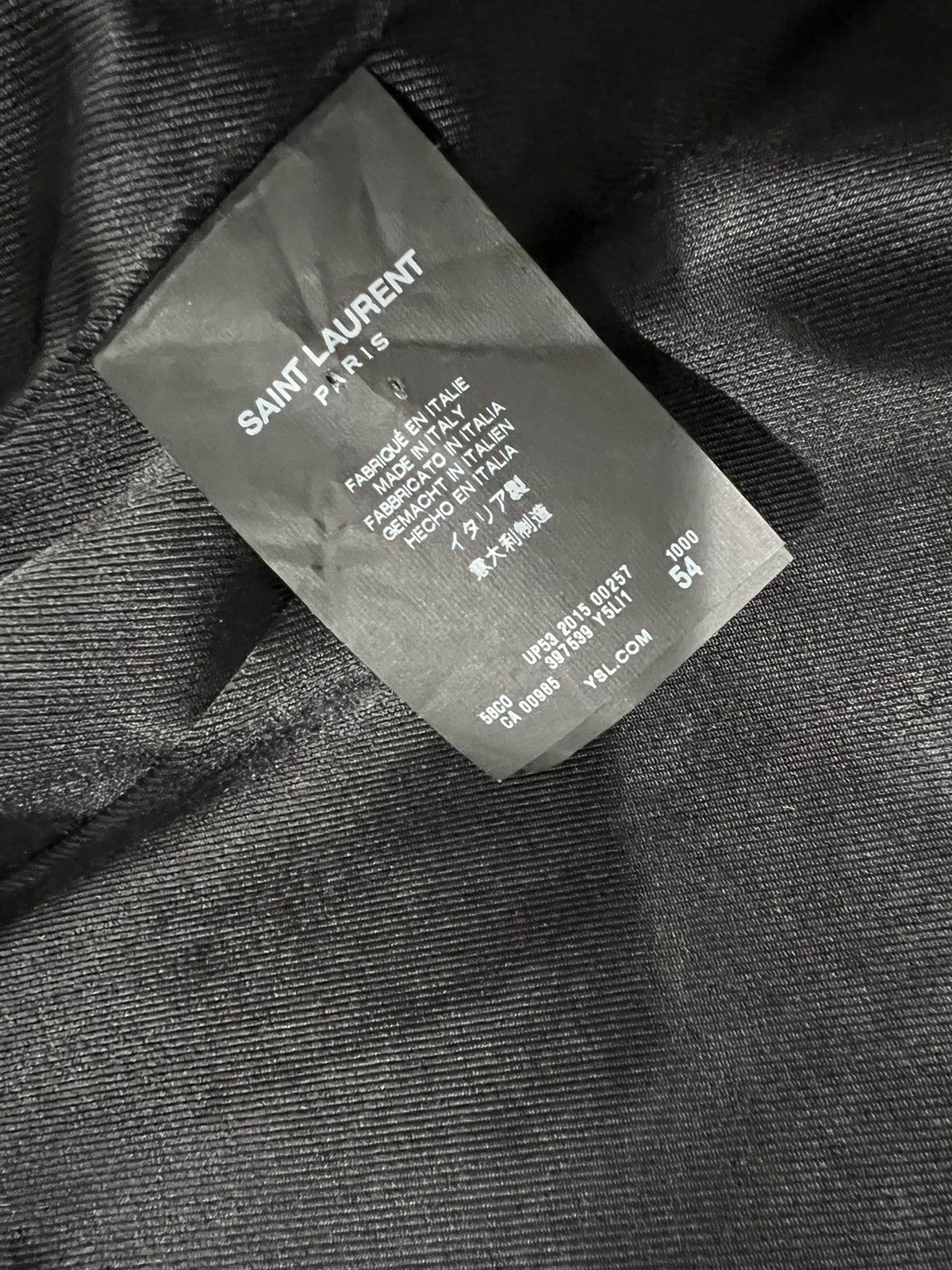 Saint Laurent Paris Saint Laurent Hedi Slimane leather jacket. 54/L. Size US L / EU 52-54 / 3 - 10 Thumbnail