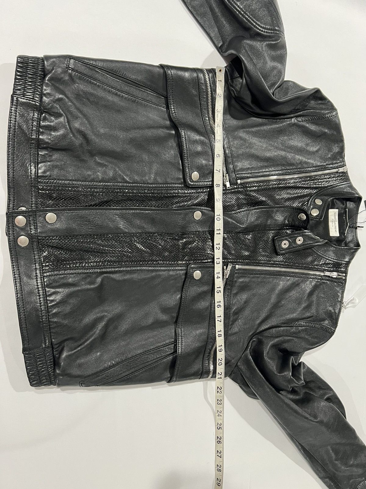 Saint Laurent Paris Saint Laurent Hedi Slimane leather jacket. 54/L. Size US L / EU 52-54 / 3 - 3 Thumbnail