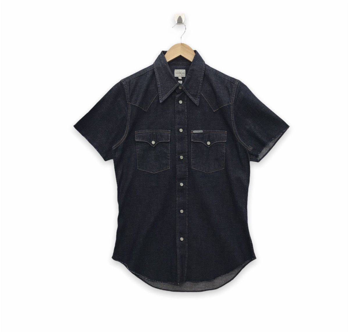 Calvin Klein × Vintage *Rare!! Vintage Calvin Klein Denim Jeans Button Shirt Size US M / EU 48-50 / 2 - 1 Thumbnail