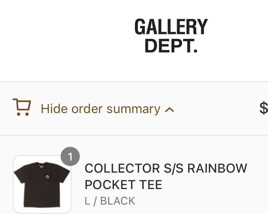 Gallery Dept. Gallery Dept. COLLECTOR S/S RAINBOW POCKET TEE LARGE Size US L / EU 52-54 / 3 - 6 Thumbnail
