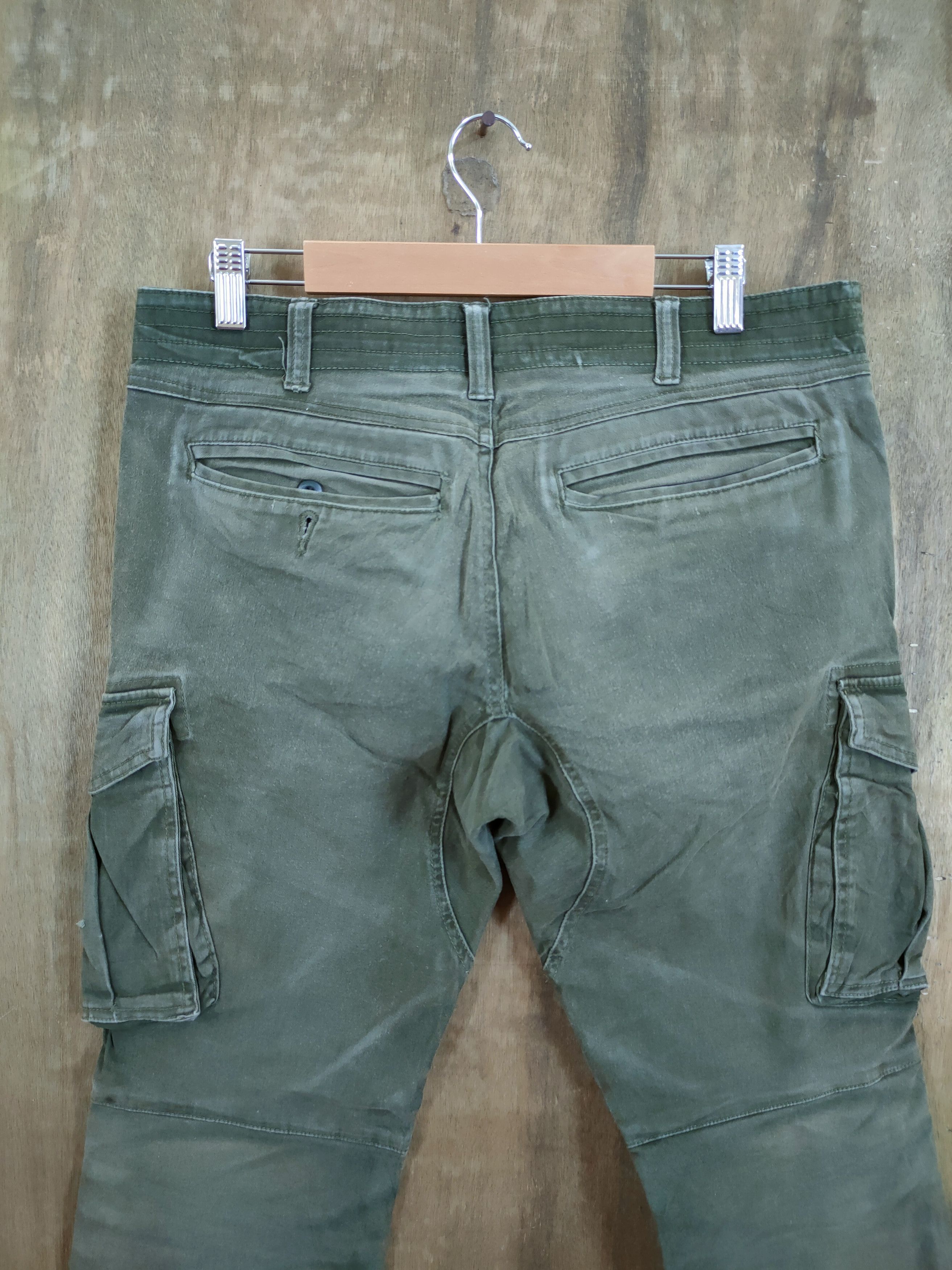 Japanese Brand DL Geride distressed faded multi pocket cargo pants #46-807 Size US 31 - 9 Thumbnail