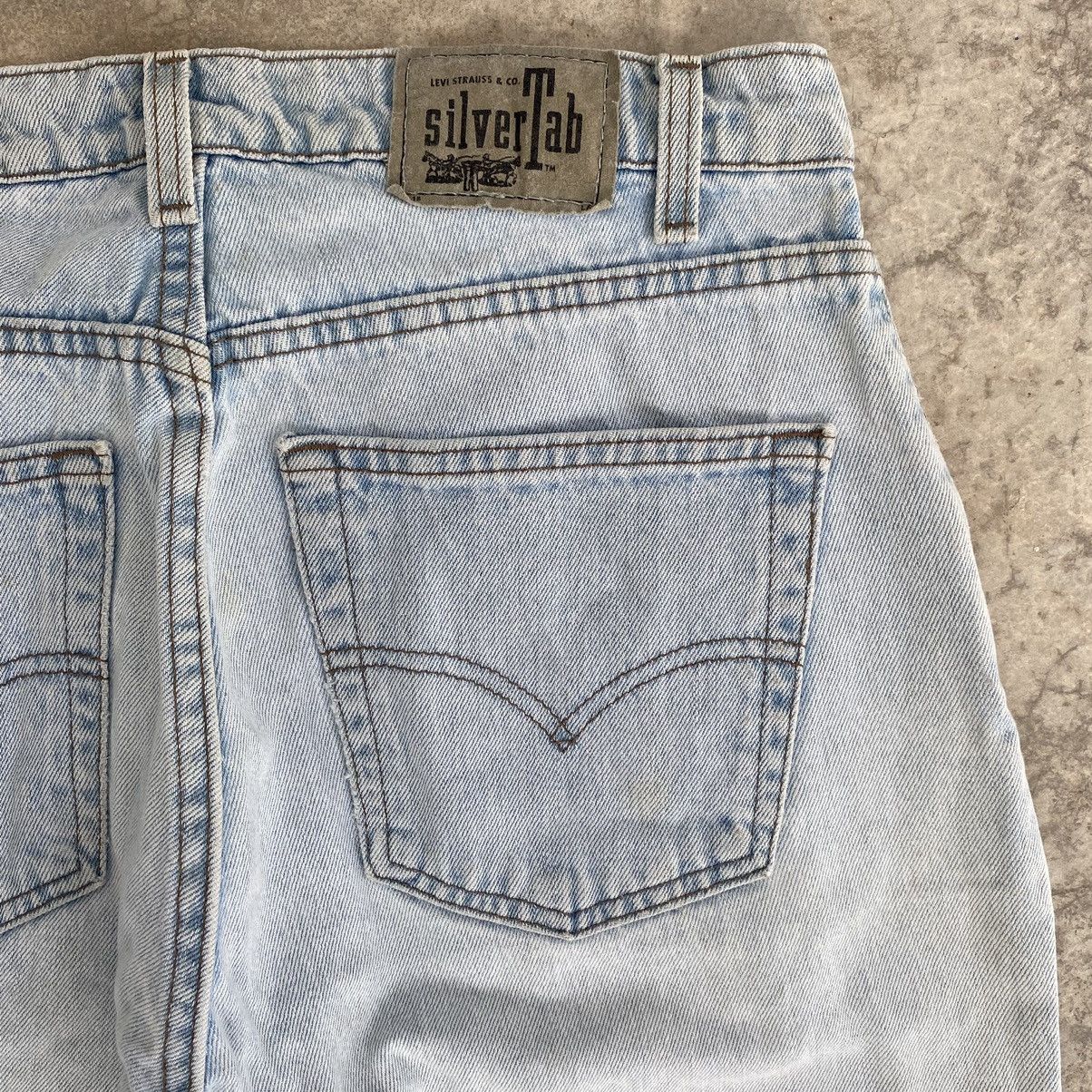 Levi's VTG 1996 Levis Silvertab Light Blue Loose Dirty Denim Jeans Size US 34 / EU 50 - 17 Thumbnail