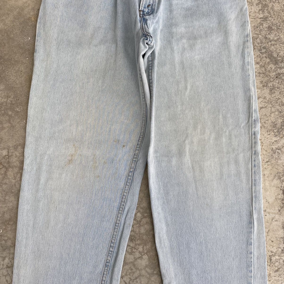 Levi's VTG 1996 Levis Silvertab Light Blue Loose Dirty Denim Jeans Size US 34 / EU 50 - 5 Thumbnail