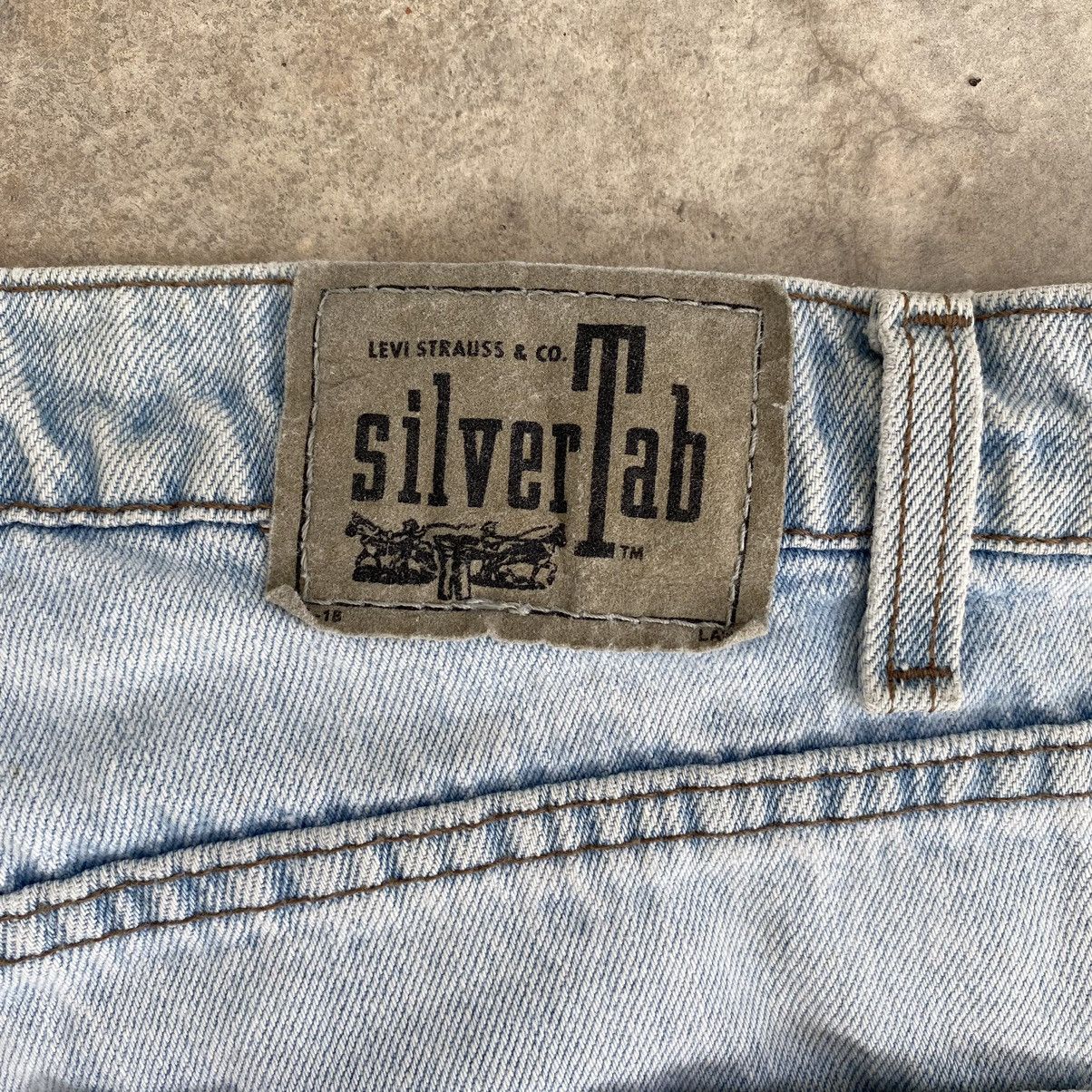 Levi's VTG 1996 Levis Silvertab Light Blue Loose Dirty Denim Jeans Size US 34 / EU 50 - 19 Thumbnail