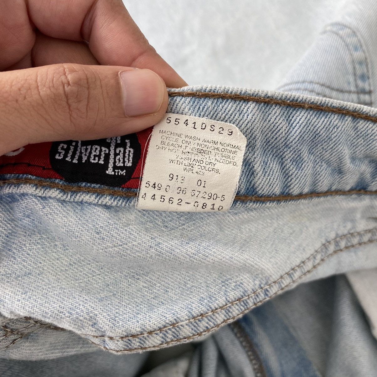 Levi's VTG 1996 Levis Silvertab Light Blue Loose Dirty Denim Jeans Size US 34 / EU 50 - 23 Thumbnail