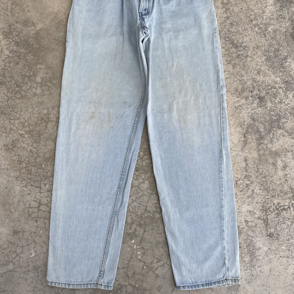 Levi's VTG 1996 Levis Silvertab Light Blue Loose Dirty Denim Jeans Size US 34 / EU 50 - 3 Thumbnail