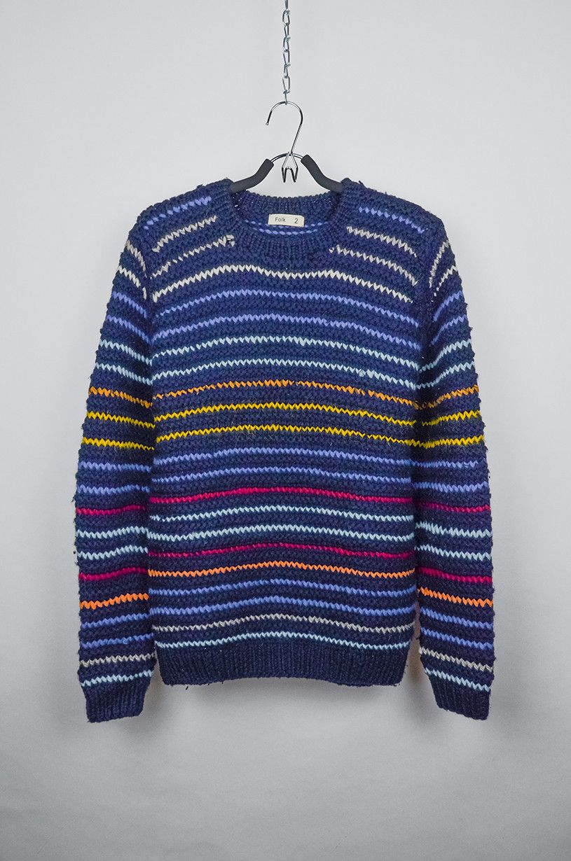 Folk FOLK Knitwear Rainbown Stripped Sweater Size US M / EU 48-50 / 2 - 1 Thumbnail