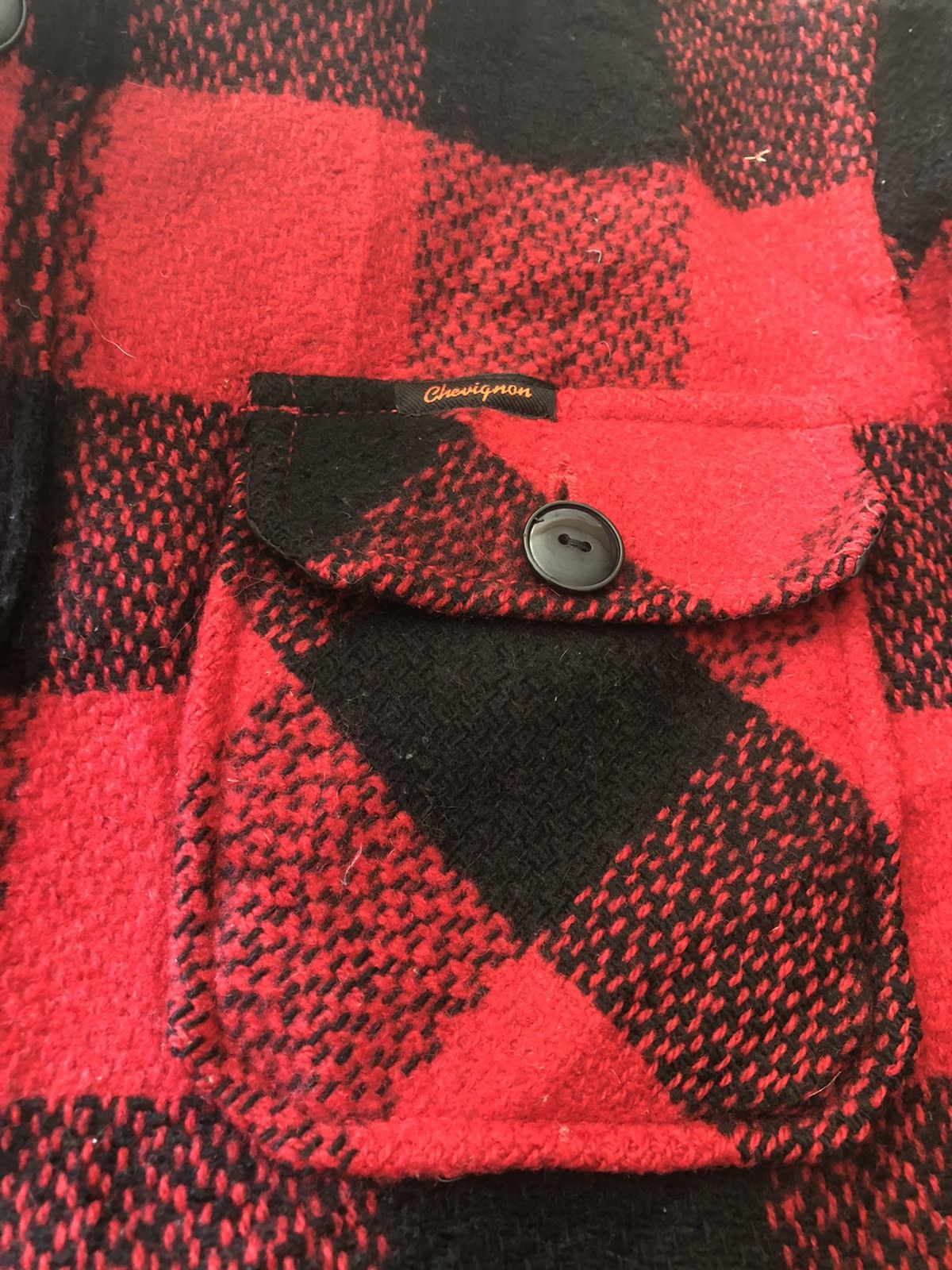 Chevignon × Flannel × Vintage RED WESTERN Jacket CHEVIGNON Tartan Flannel 90’s Size US M / EU 48-50 / 2 - 6 Thumbnail
