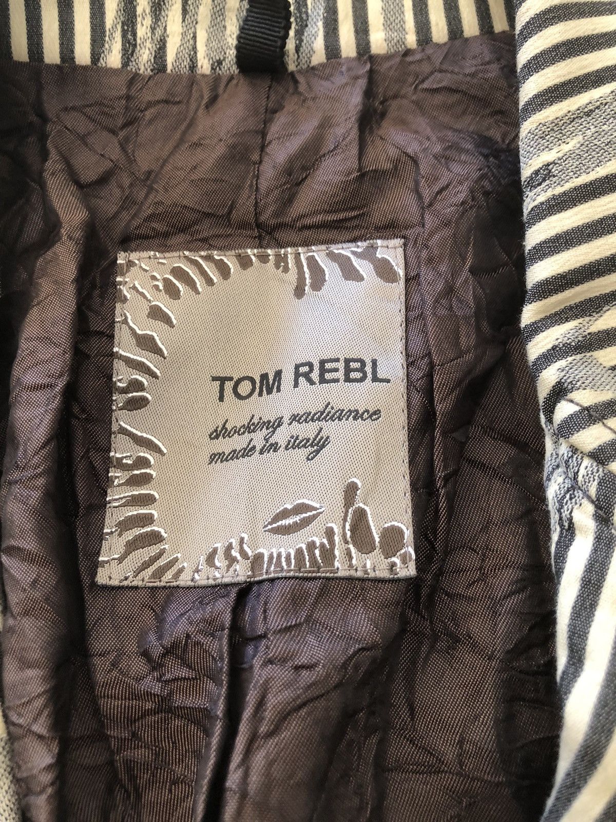 Tom Rebl The Italian Iconic Tom Rebl Blazer Stripes Size 38S - 4 Thumbnail