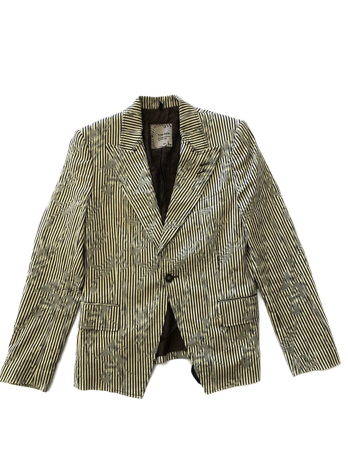Tom Rebl The Italian Iconic Tom Rebl Blazer Stripes Size 38S - 1 Thumbnail