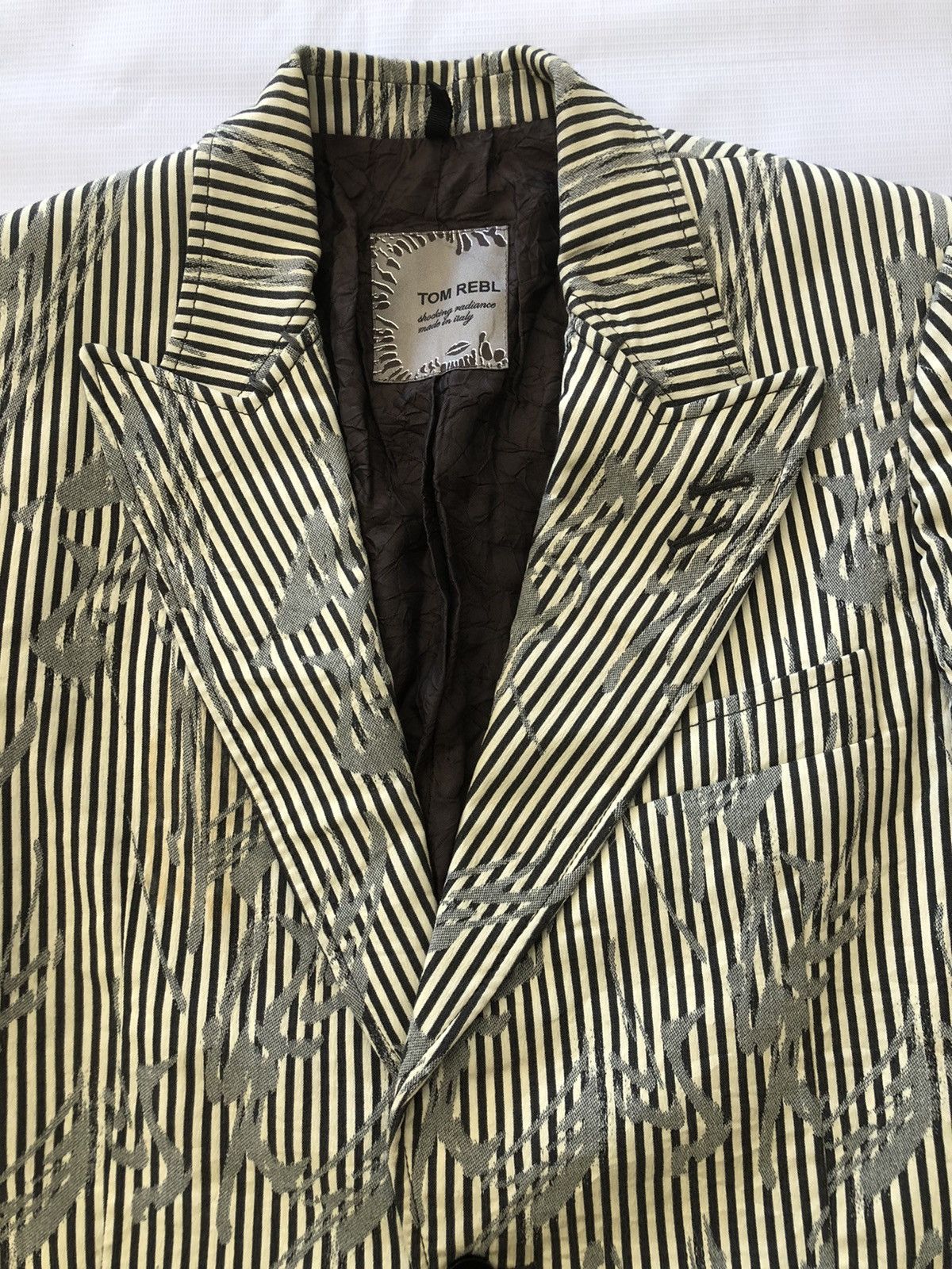 Tom Rebl The Italian Iconic Tom Rebl Blazer Stripes Size 38S - 6 Thumbnail