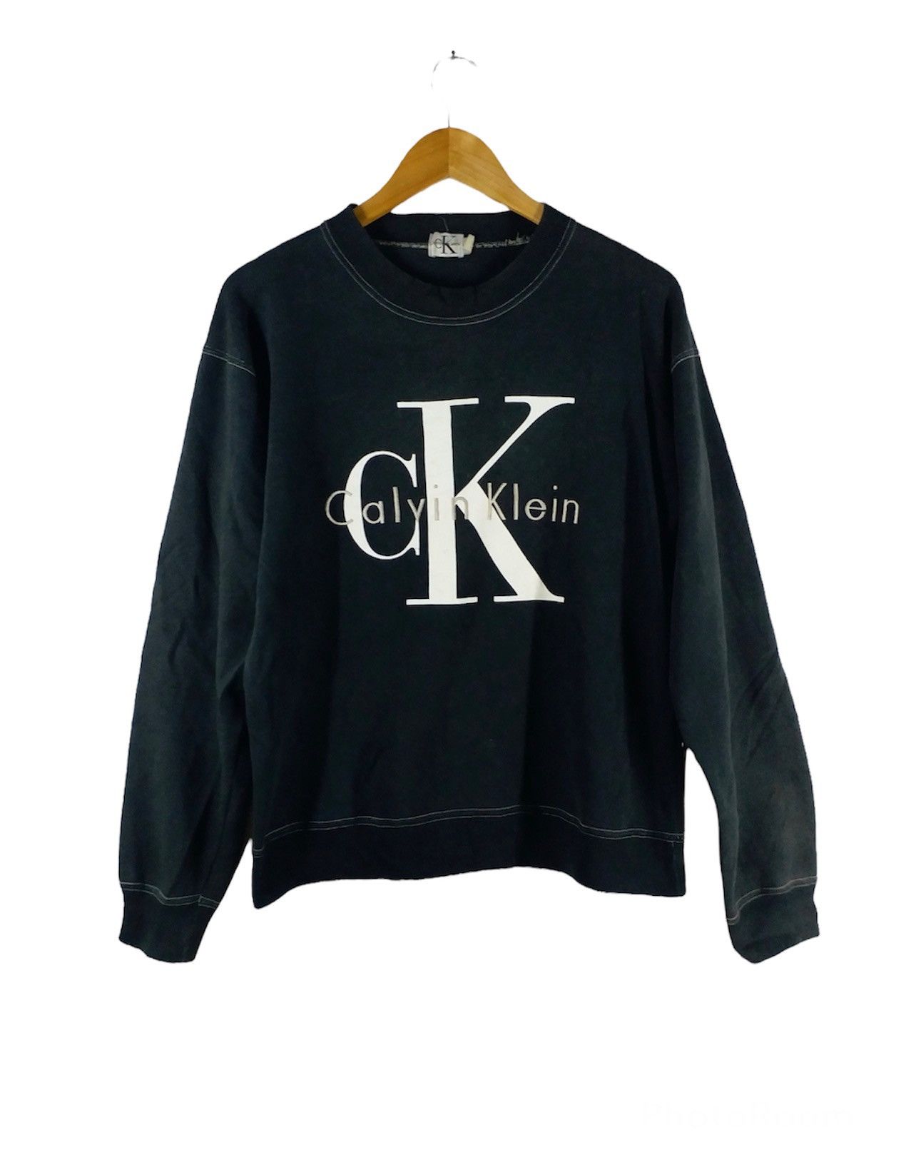 Calvin Klein × Vintage Vintage CALVIN KLEIN BIG Spellout Sweatshirt Size US M / EU 48-50 / 2 - 1 Thumbnail