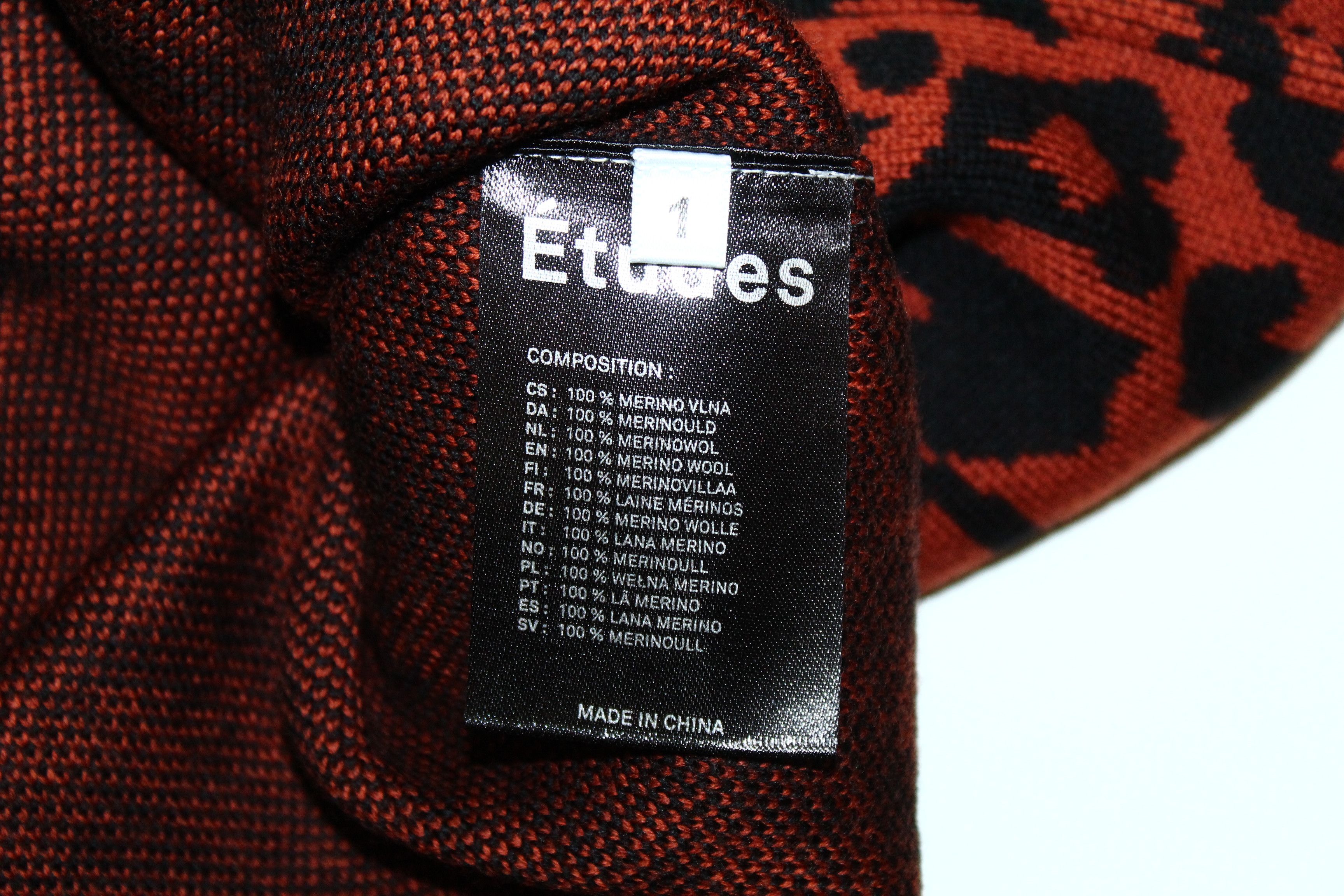 Etudes 💥 GRAIL 💥 Etudes Prophet Leopard Knitted Jumper. Size US M / EU 48-50 / 2 - 7 Thumbnail