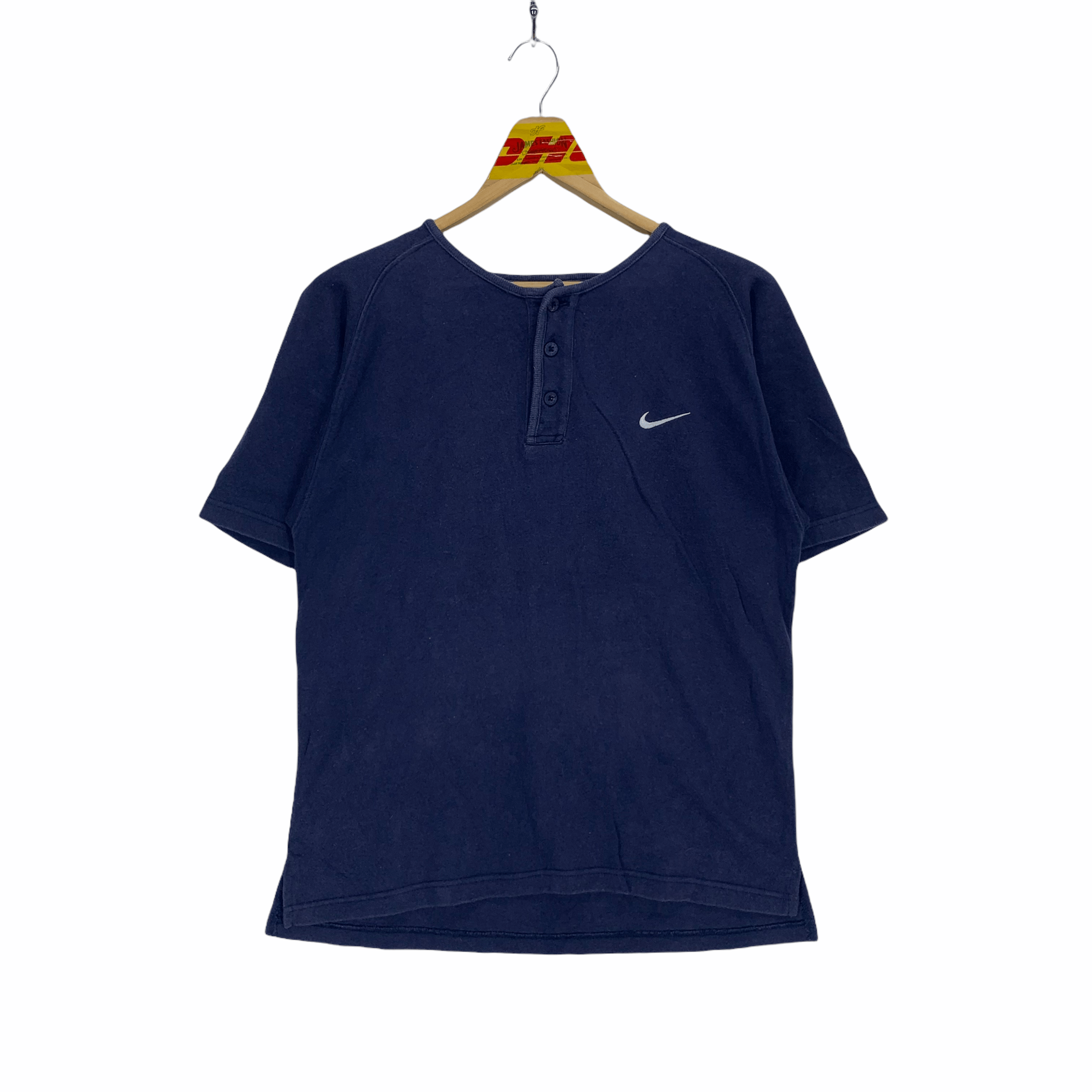 Nike Vintage 90's Nike Button T Shirt #3128-115 Size US M / EU 48-50 / 2 - 1 Thumbnail