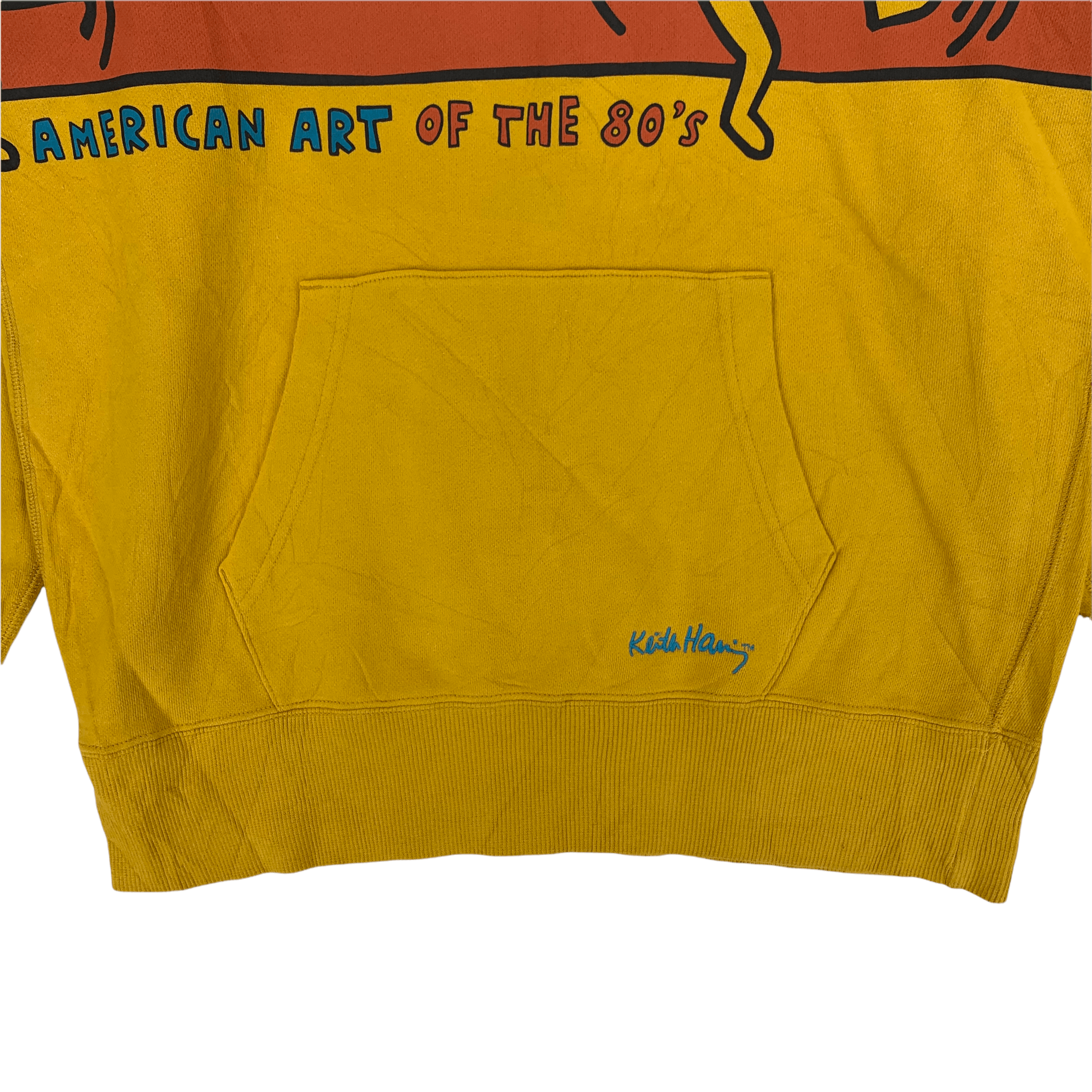 Keith Haring Keith Haring American Art of the 80' Yellow Hoodie #3441-122 Size US M / EU 48-50 / 2 - 3 Thumbnail