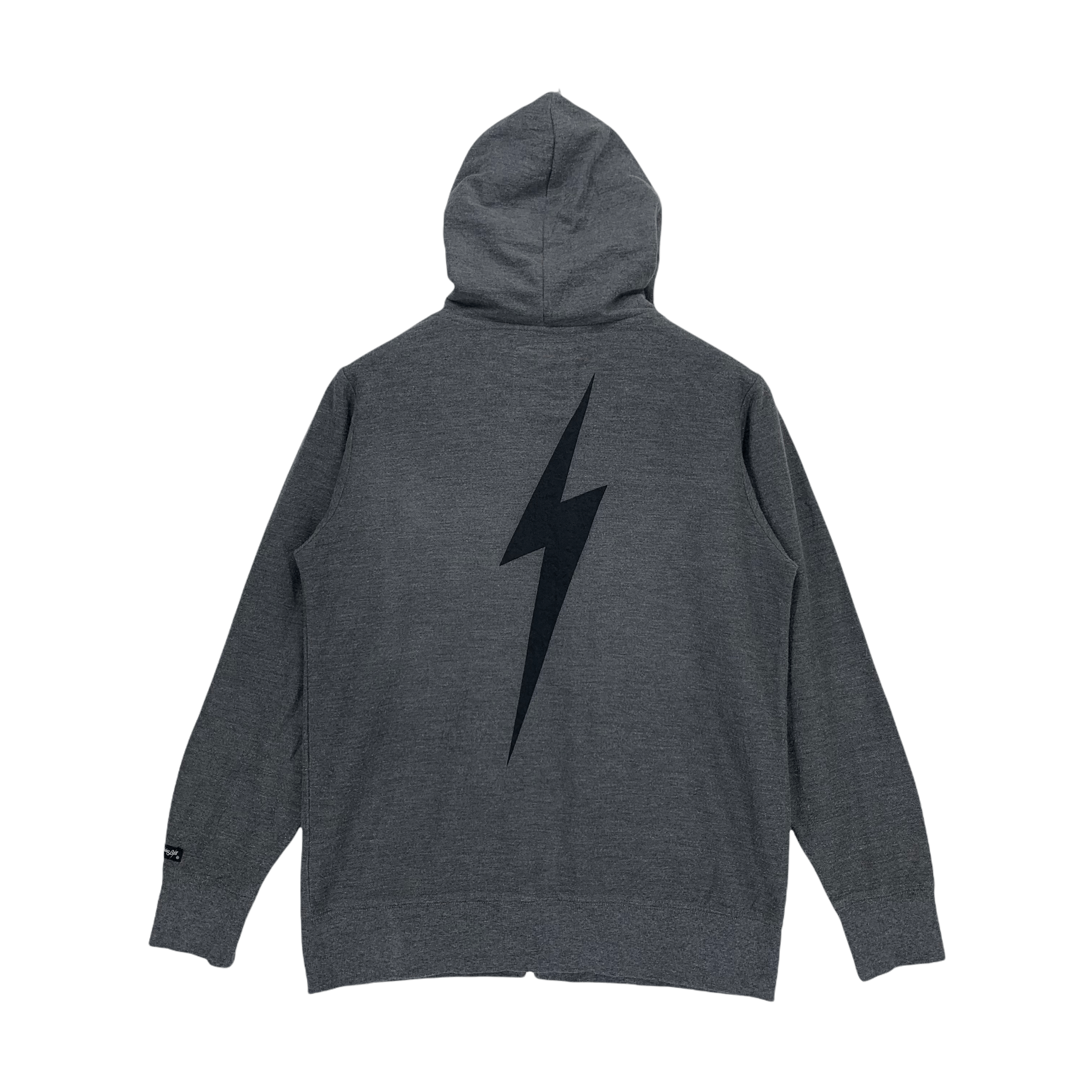 image of Hawaiian Shirt x Lightning Bolt A Pure Source Hawaii Surf Hoodie 3447-122 in Grey (Size Medium)