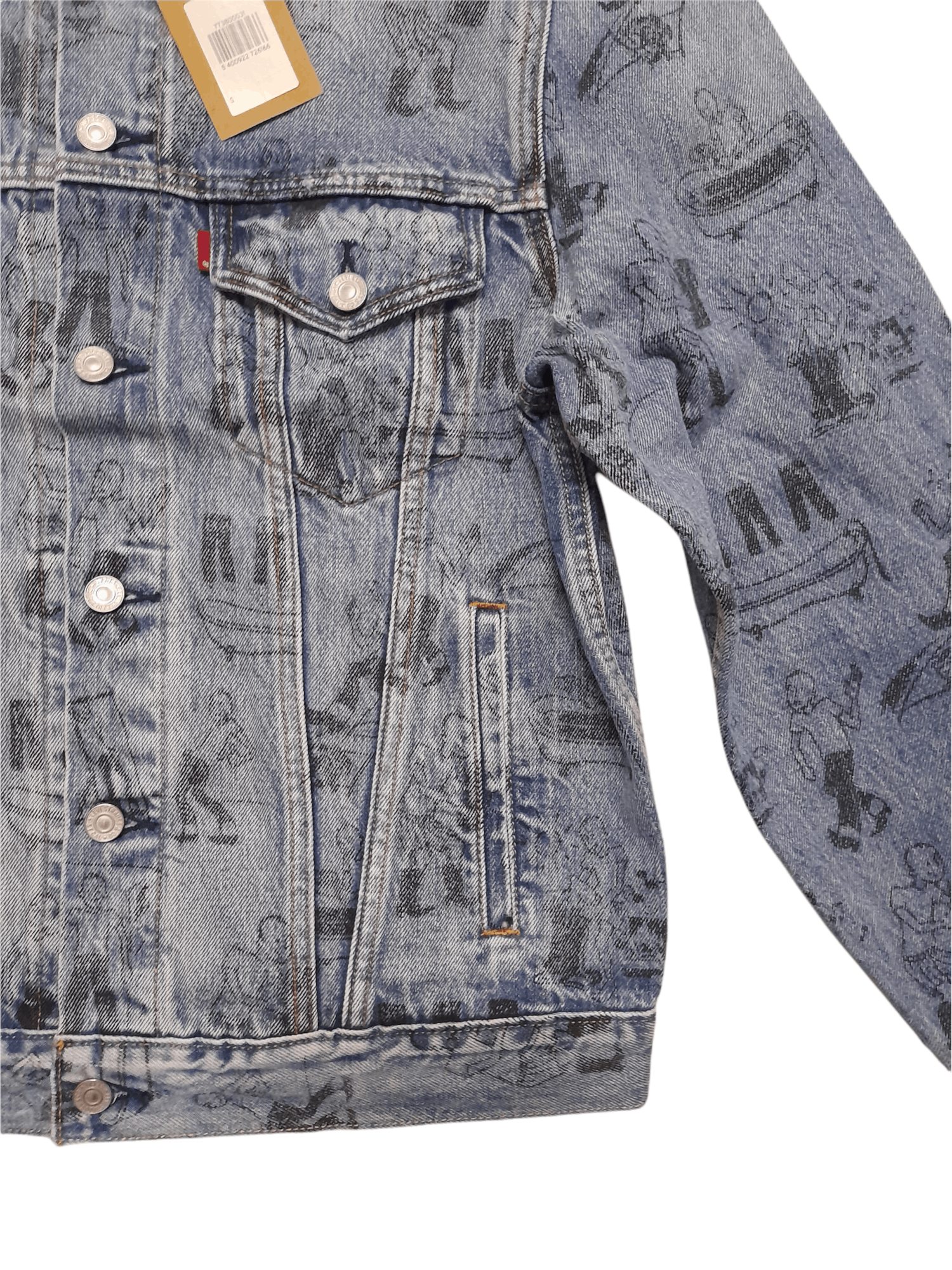 Levi's Levis R Distressed Trucker Denim (D772) Size US S / EU 44-46 / 1 - 2 Thumbnail