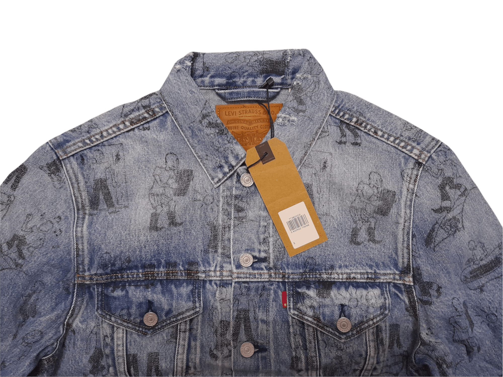 Levi's Levis R Distressed Trucker Denim (D772) Size US S / EU 44-46 / 1 - 3 Thumbnail