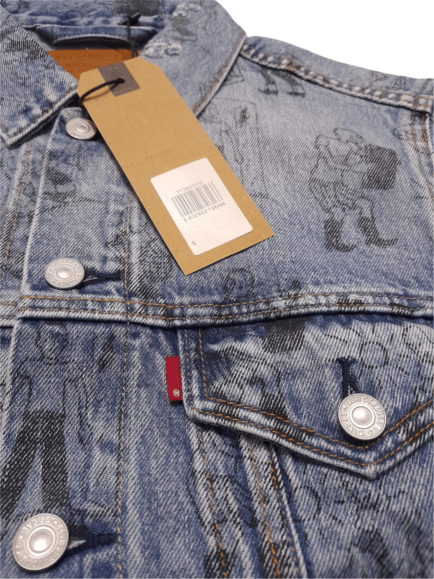 Levi's Levis R Distressed Trucker Denim (D772) Size US S / EU 44-46 / 1 - 4 Thumbnail